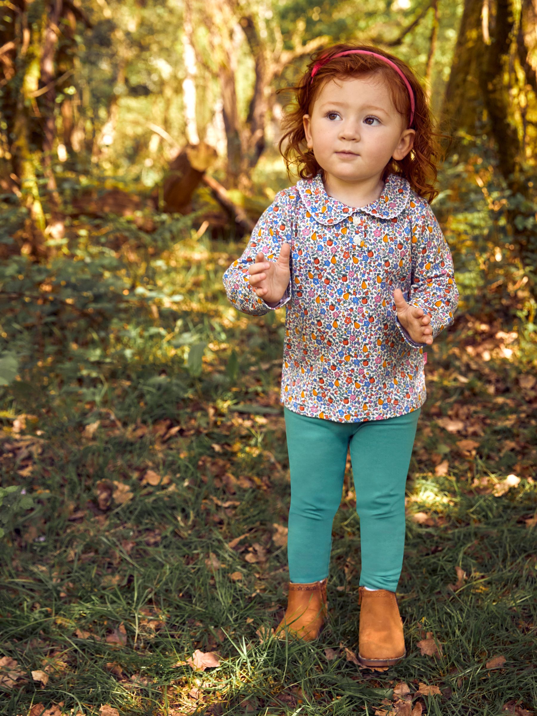 Cream Girls' Orchard Ditsy Floral Peter Pan Top - Image 1 of 3