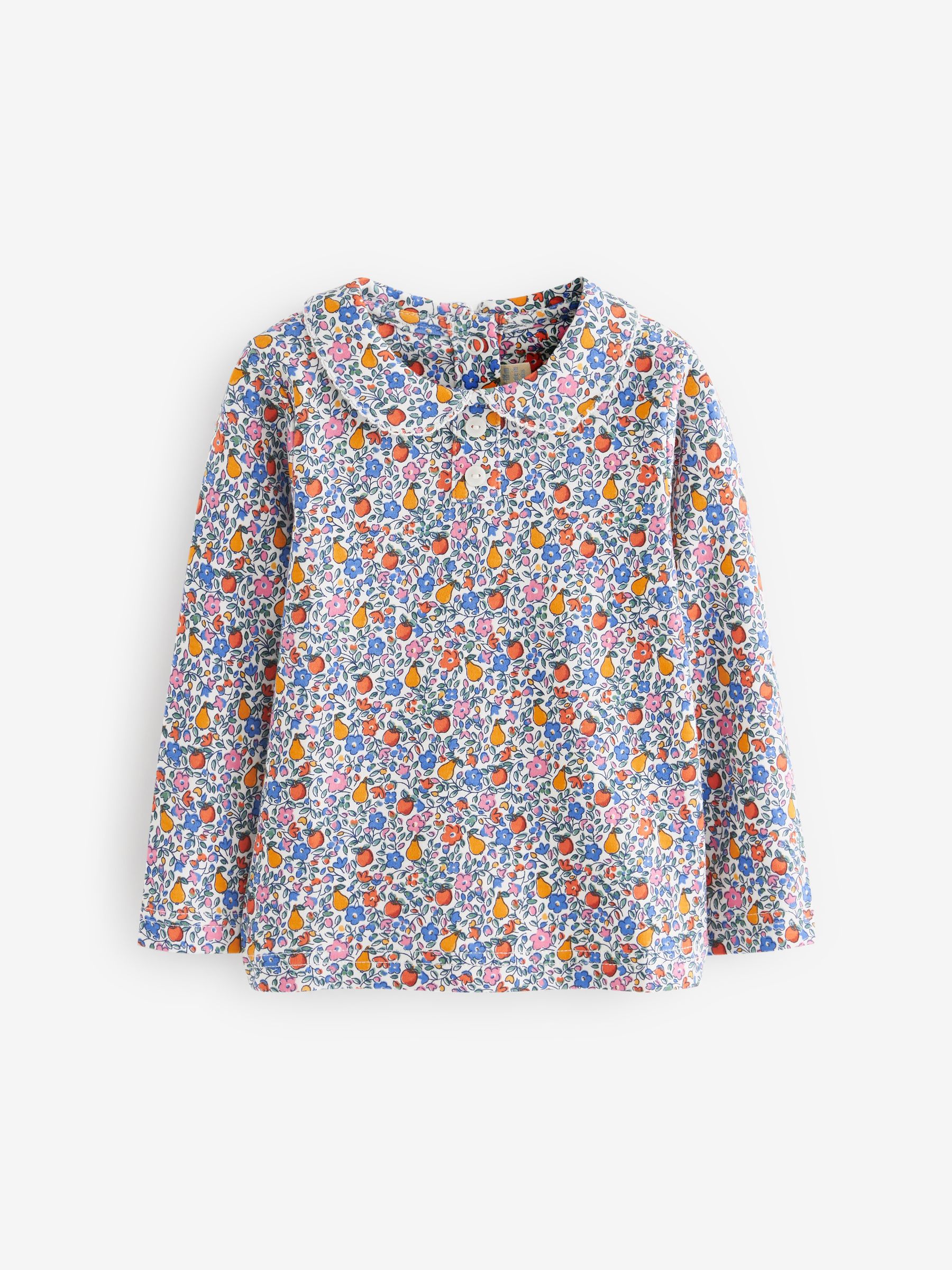 Cream Girls' Orchard Ditsy Floral Peter Pan Top - Image 2 of 3