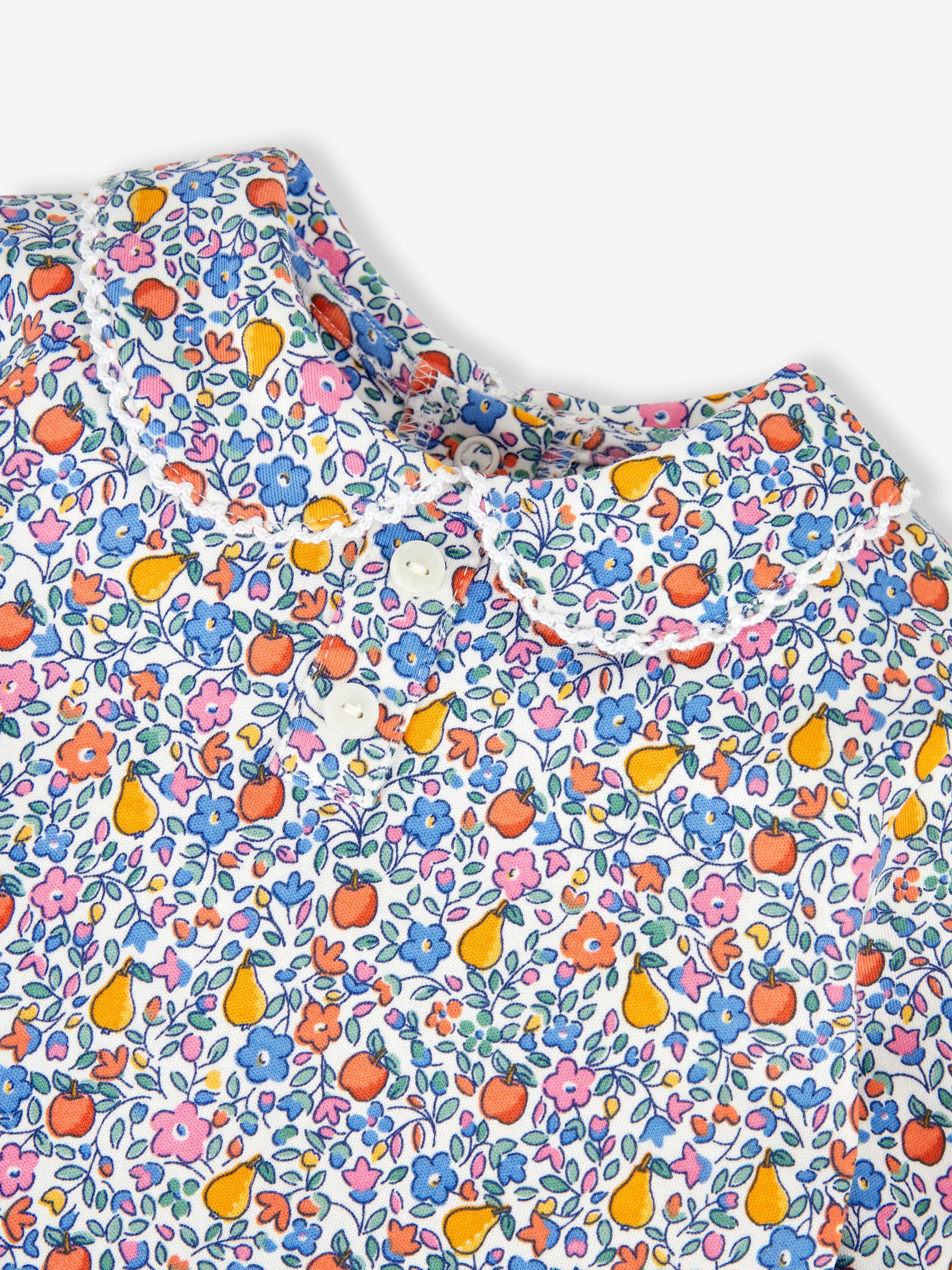 Cream Girls' Orchard Ditsy Floral Peter Pan Top - Image 3 of 3