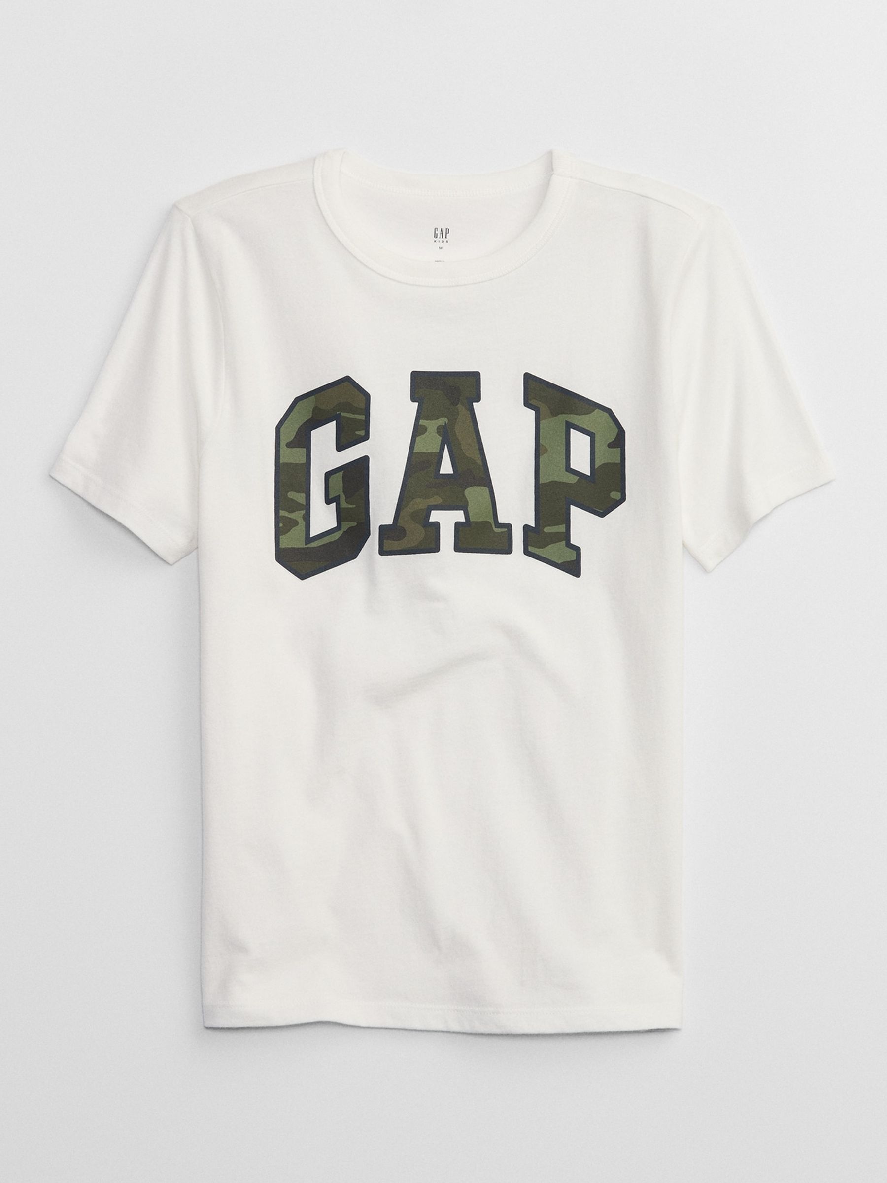 White Camo Short Sleeve Logo T-Shirt (4-13yrs) - Image 1 of 1