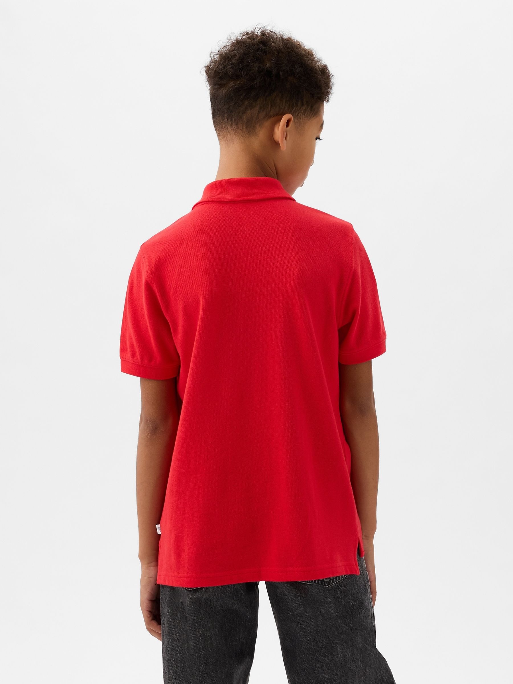 Red Logo Short Sleeve Polo Shirt (4-13yrs) - Image 2 of 3