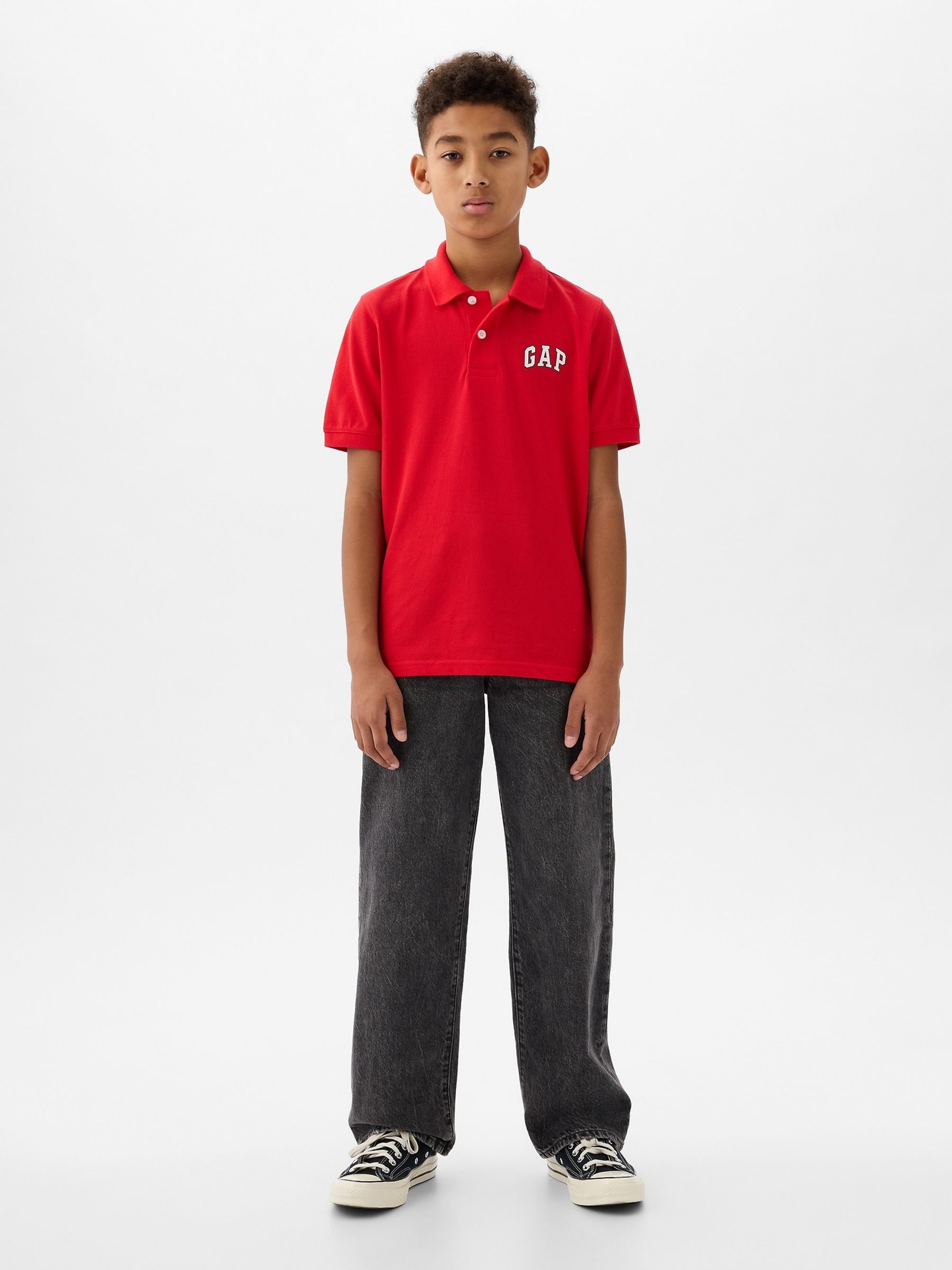 Red Logo Short Sleeve Polo Shirt (4-13yrs) - Image 3 of 3 Red Logo Short Sleeve Polo Shirt (4-13yrs) - Image 3 of 3