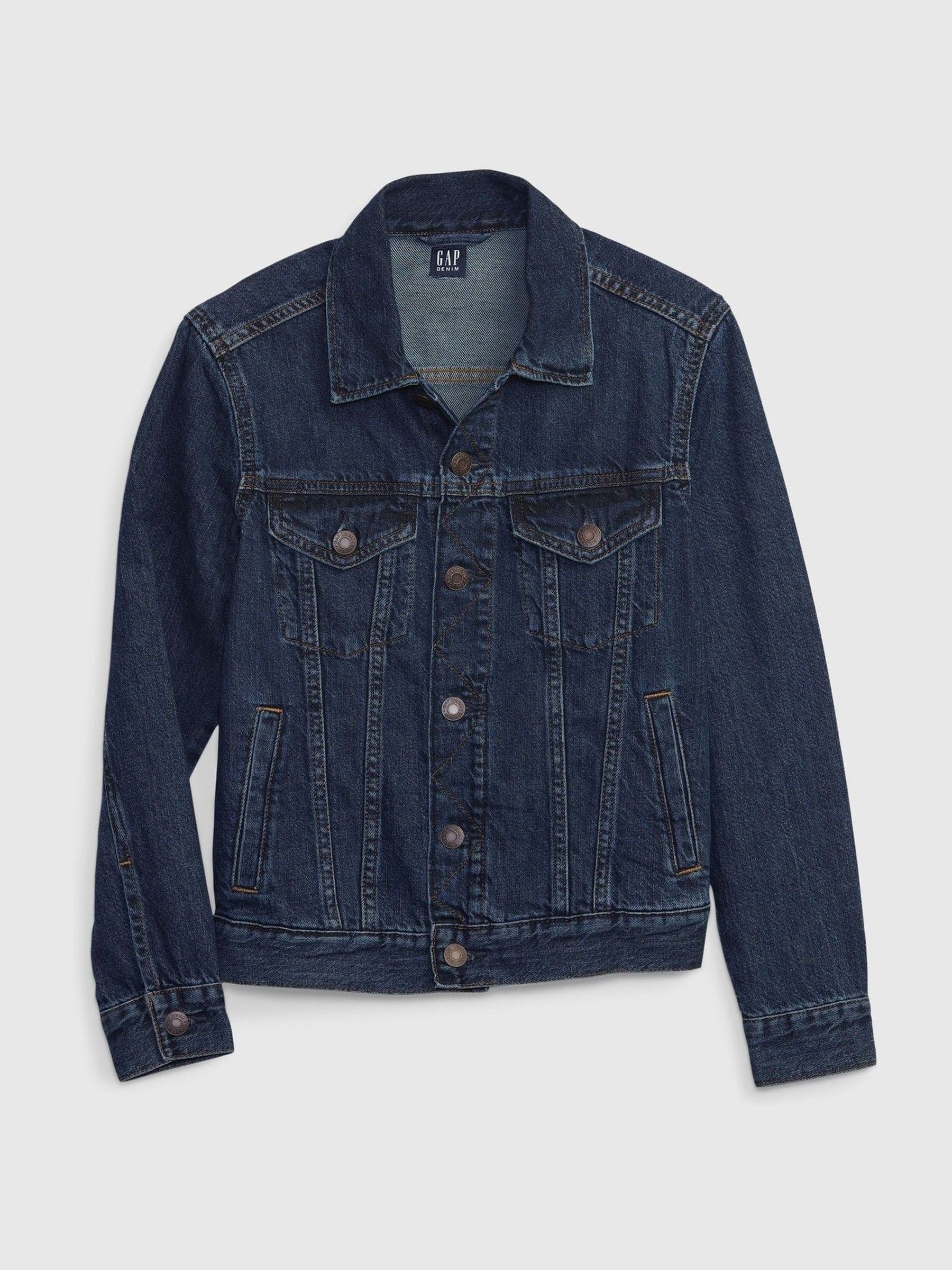 Dark Wash Blue Icon Denim Jacket (4-12yrs) - Image 1 of 3