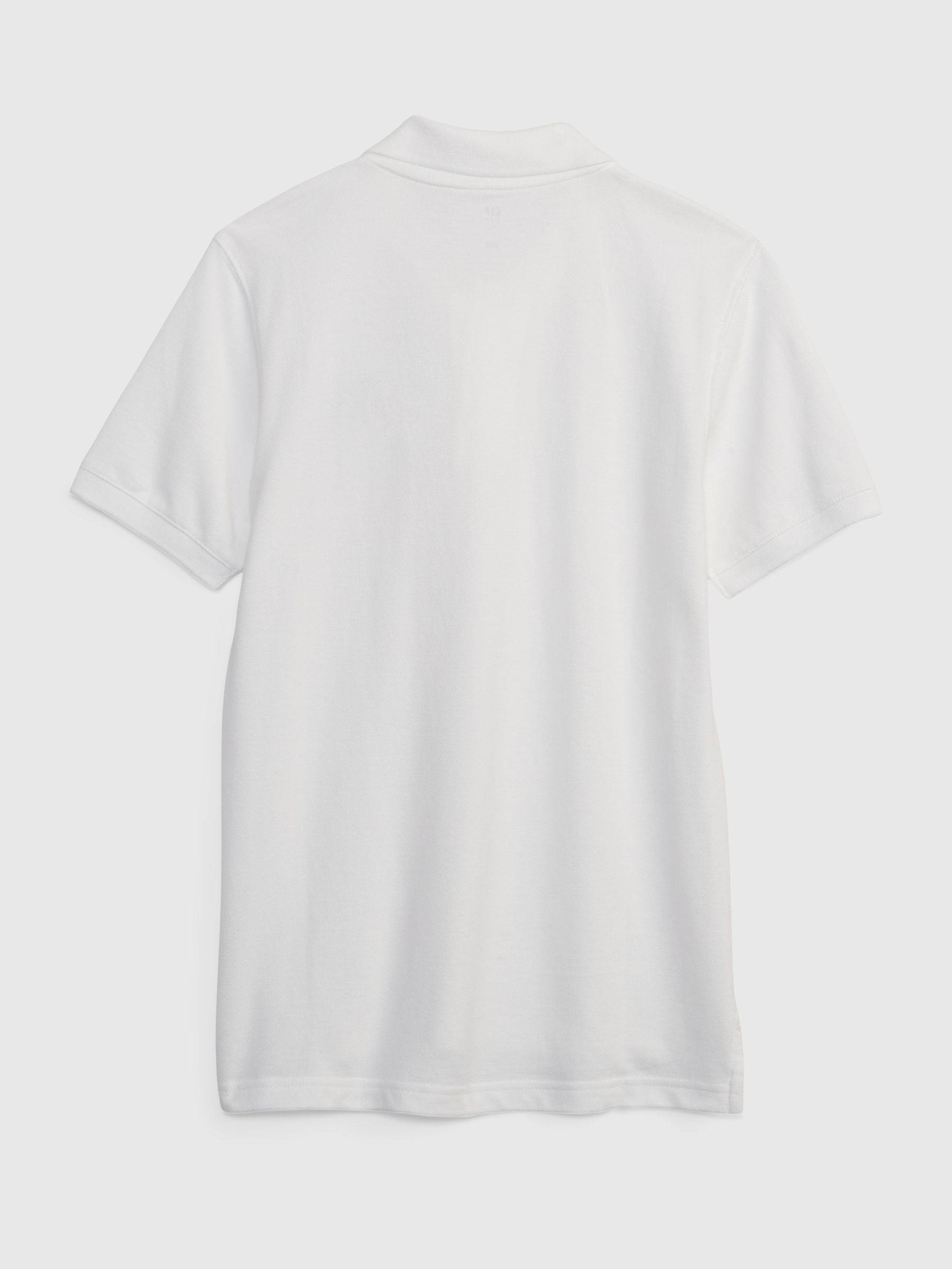White Logo Short Sleeve Polo Shirt (4-13yrs) - Image 2 of 3