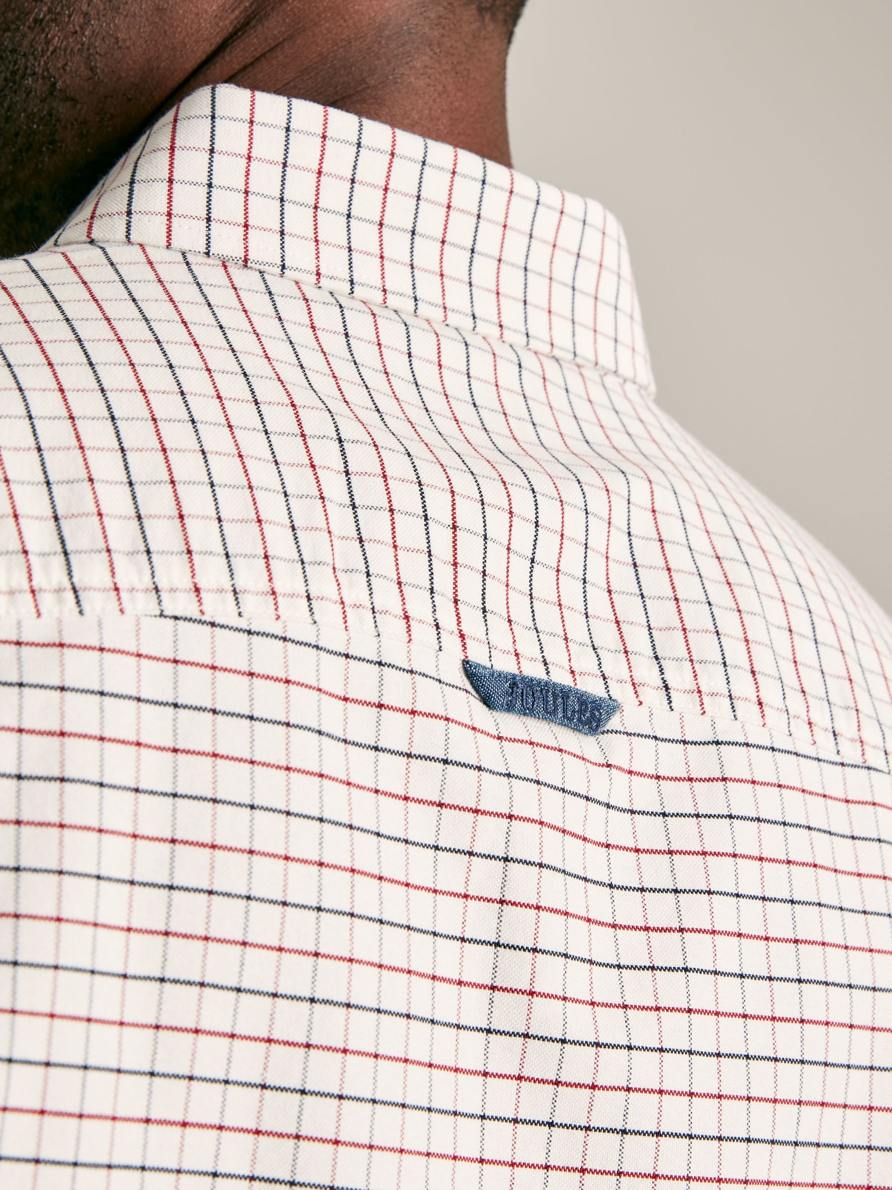 Welford Cream/Red Cotton Check Shirt - Image 2 of 7