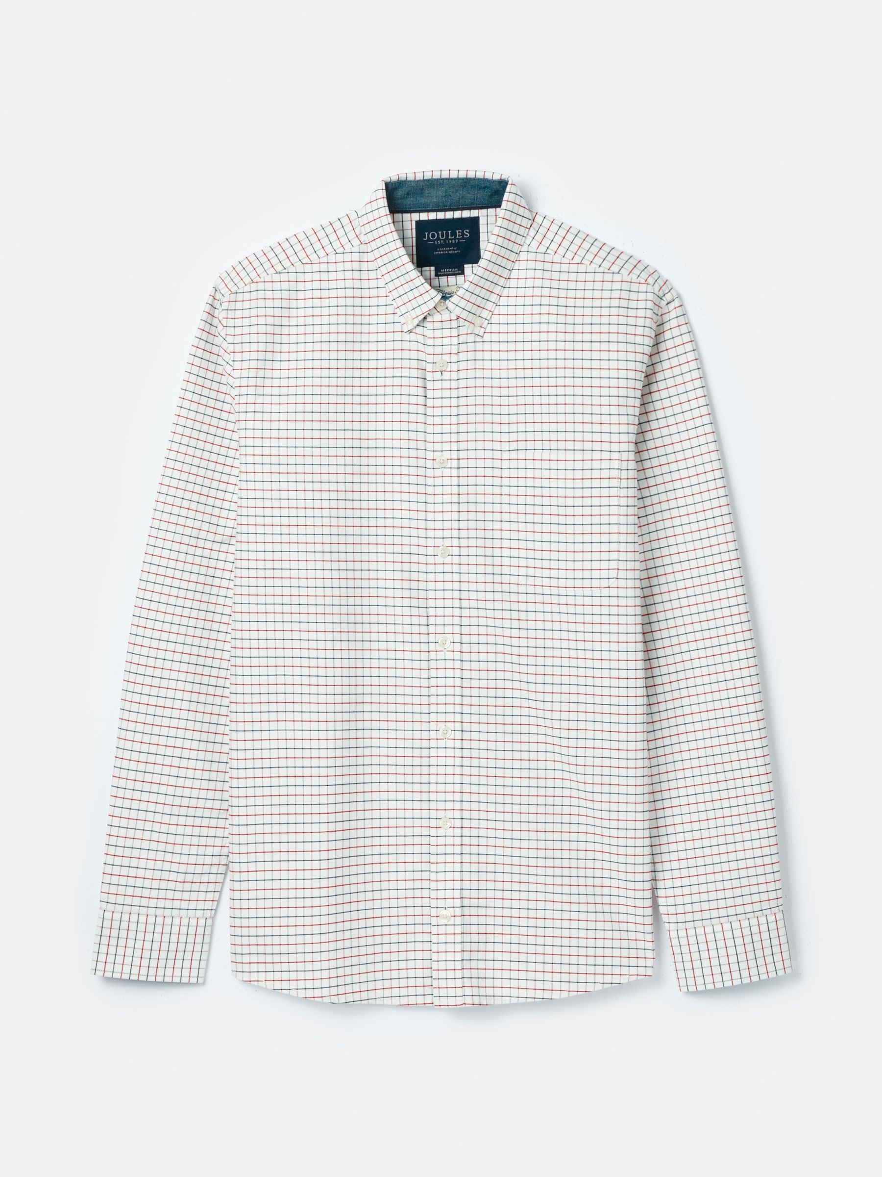 Welford Cream/Red Cotton Check Shirt - Image 7 of 7