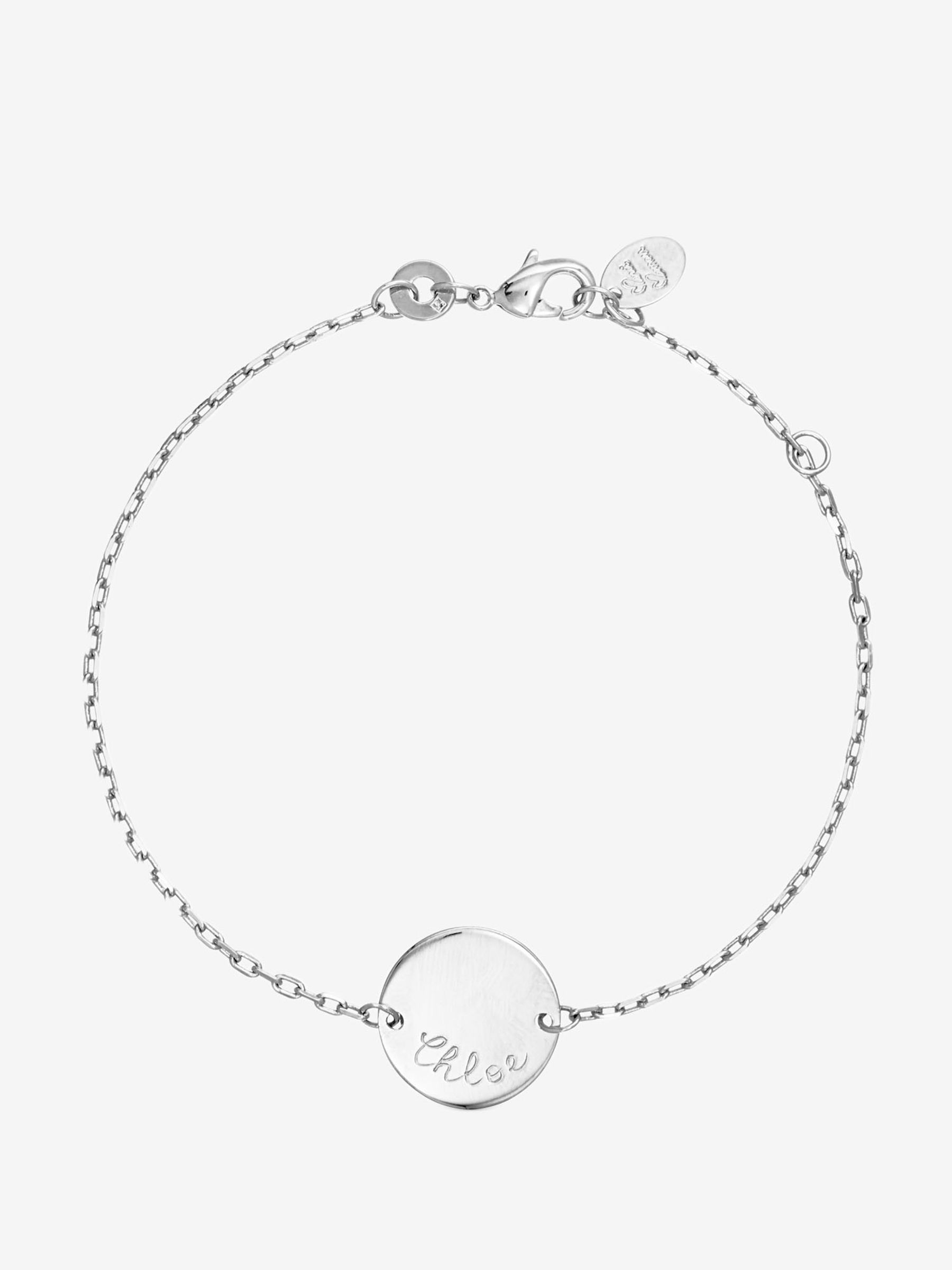 Sterling Silver Merci Maman Personalised Pastille Chain Bracelet - Image 1 of 1