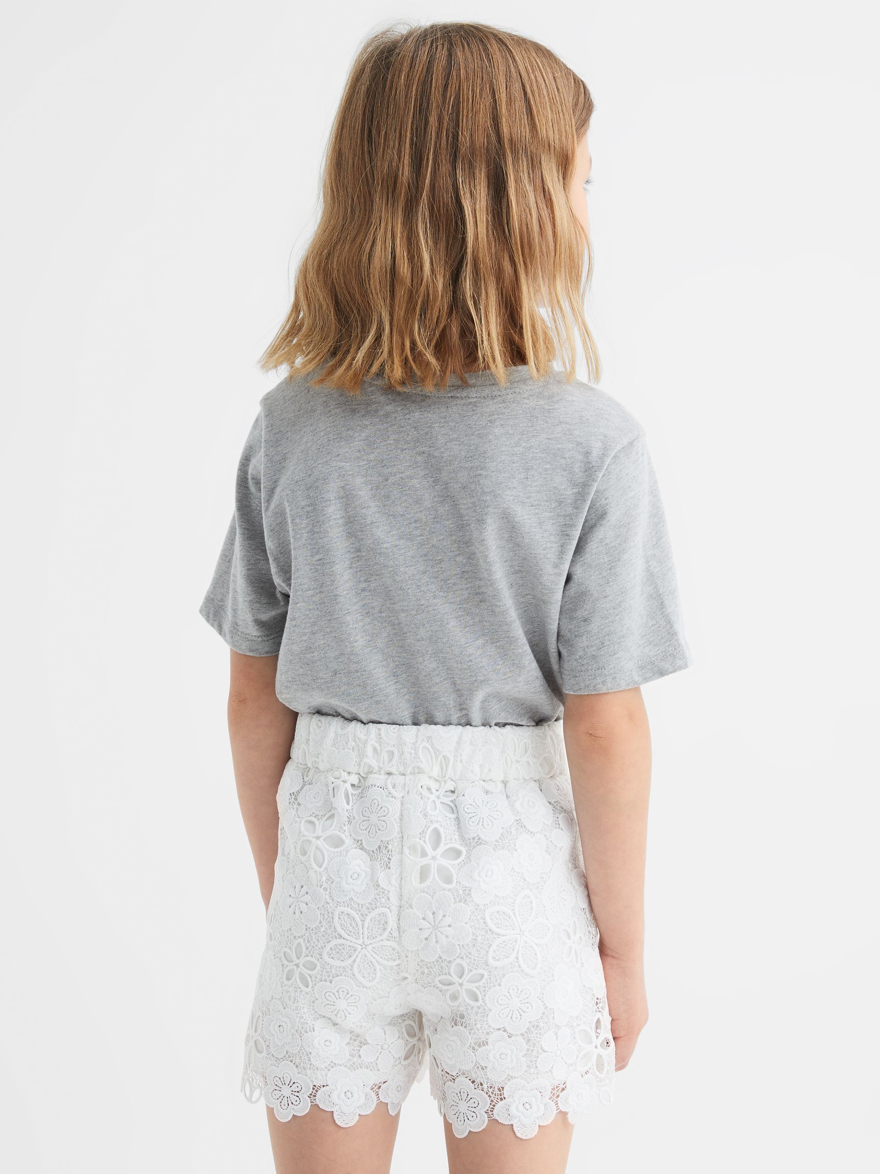 4-9 yrs Motif Crew Neck T-Shirt in Grey Marl - Image 5 of 6