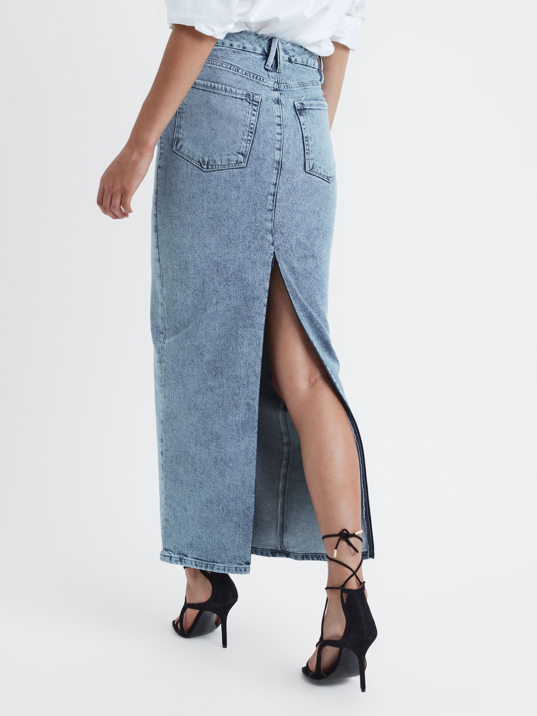Good American Denim Maxi Skirt in Indigo - Image 5 of 5