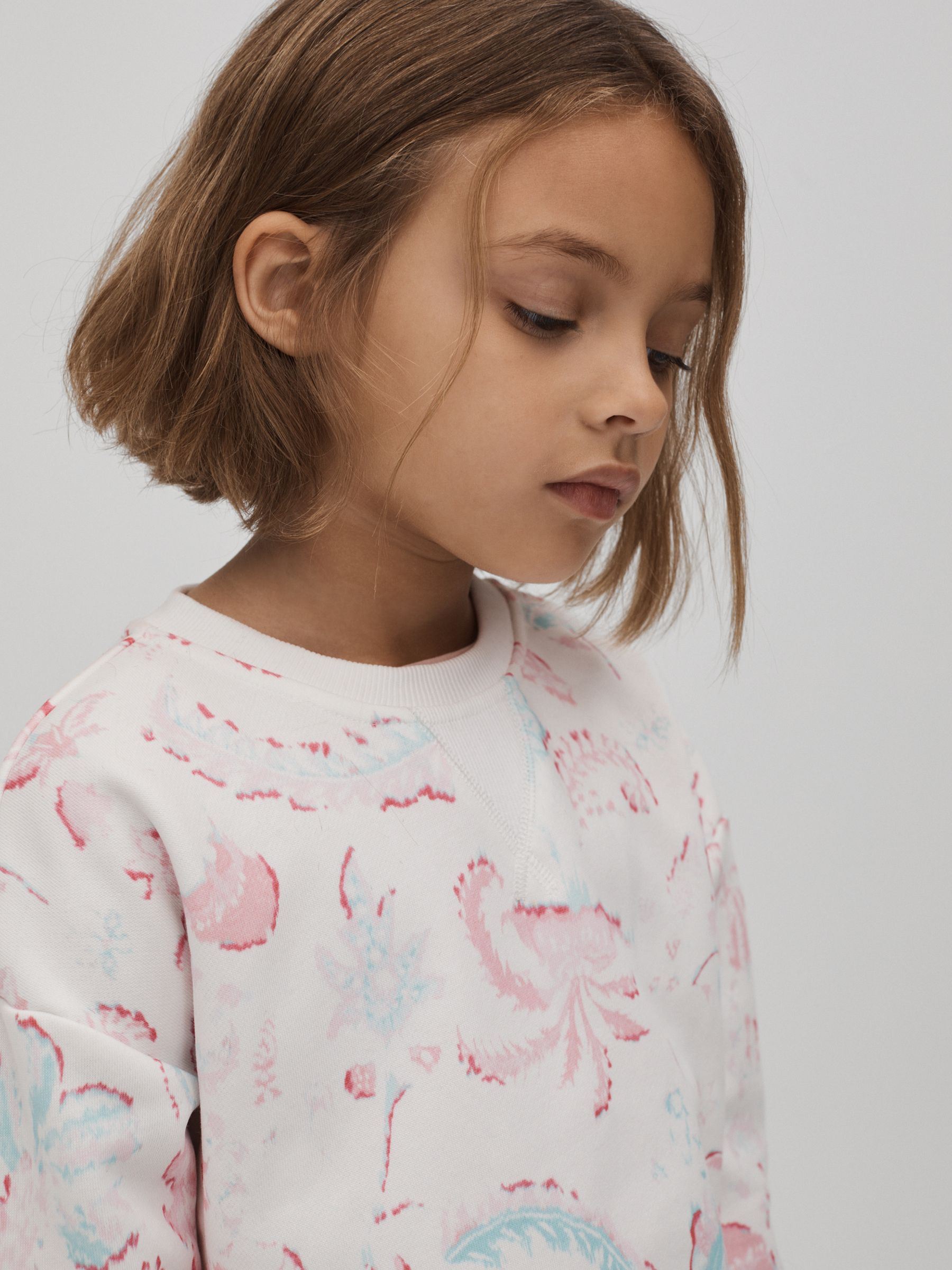 9-13 yrs Crew Neck Jumper and Shorts Set in Pink - Image 4 of 7