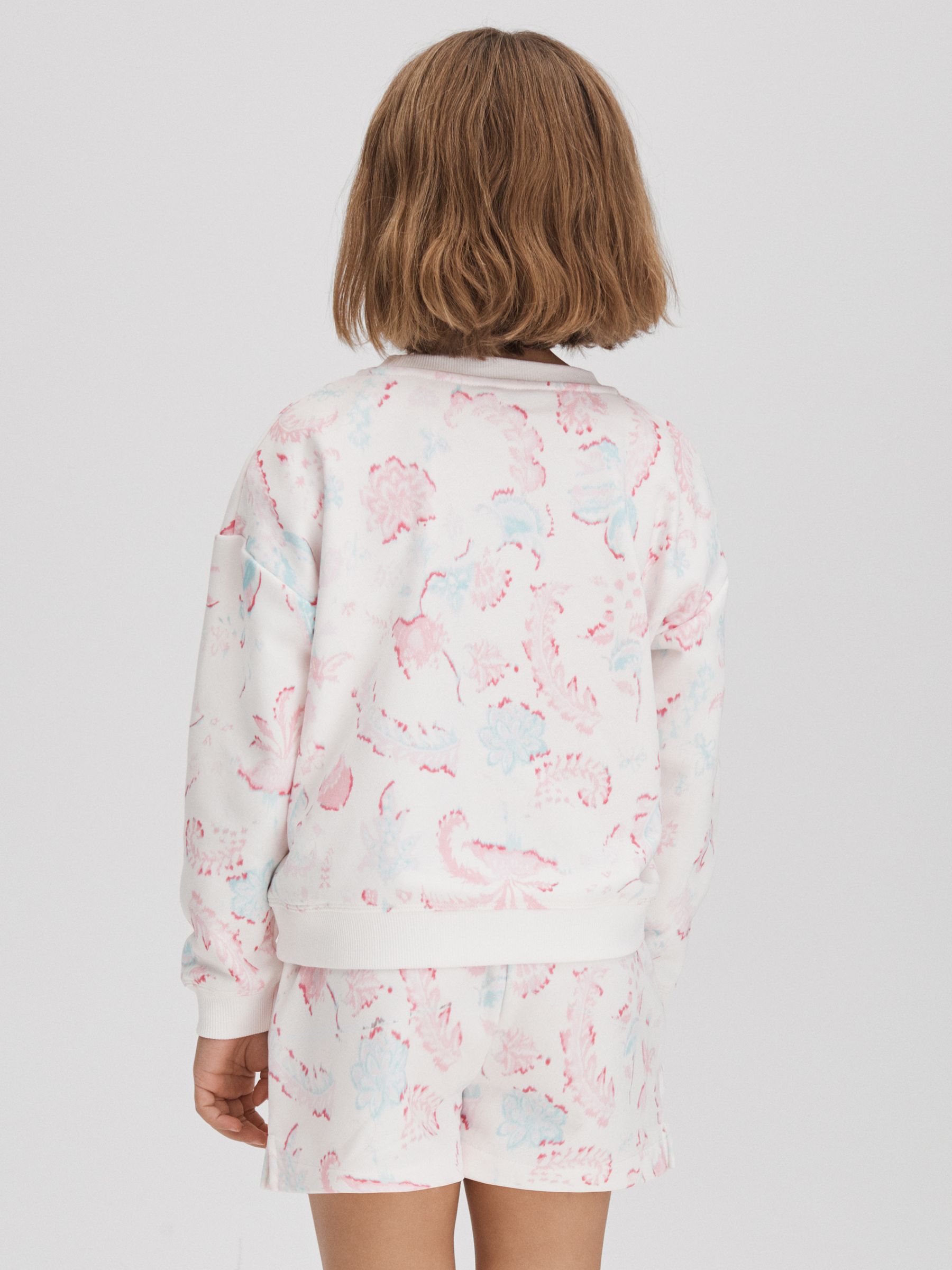 9-13 yrs Crew Neck Jumper and Shorts Set in Pink - Image 6 of 7