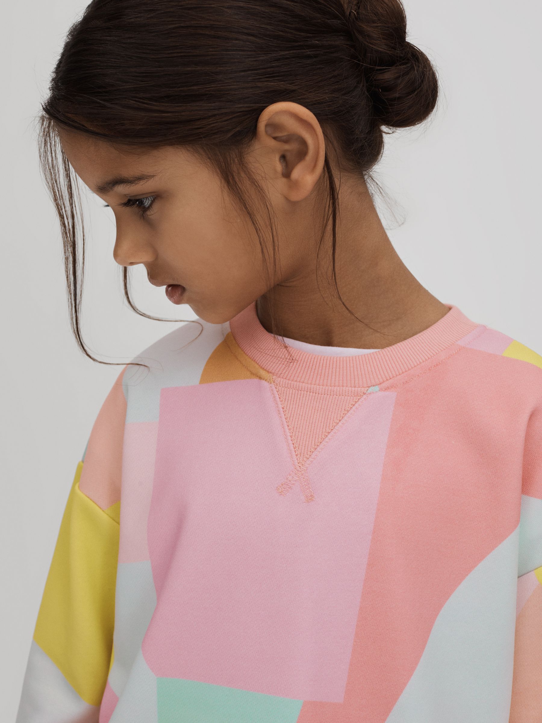 Teen Crew Neck Jumper and Shorts Set in Multi - Image 5 of 8