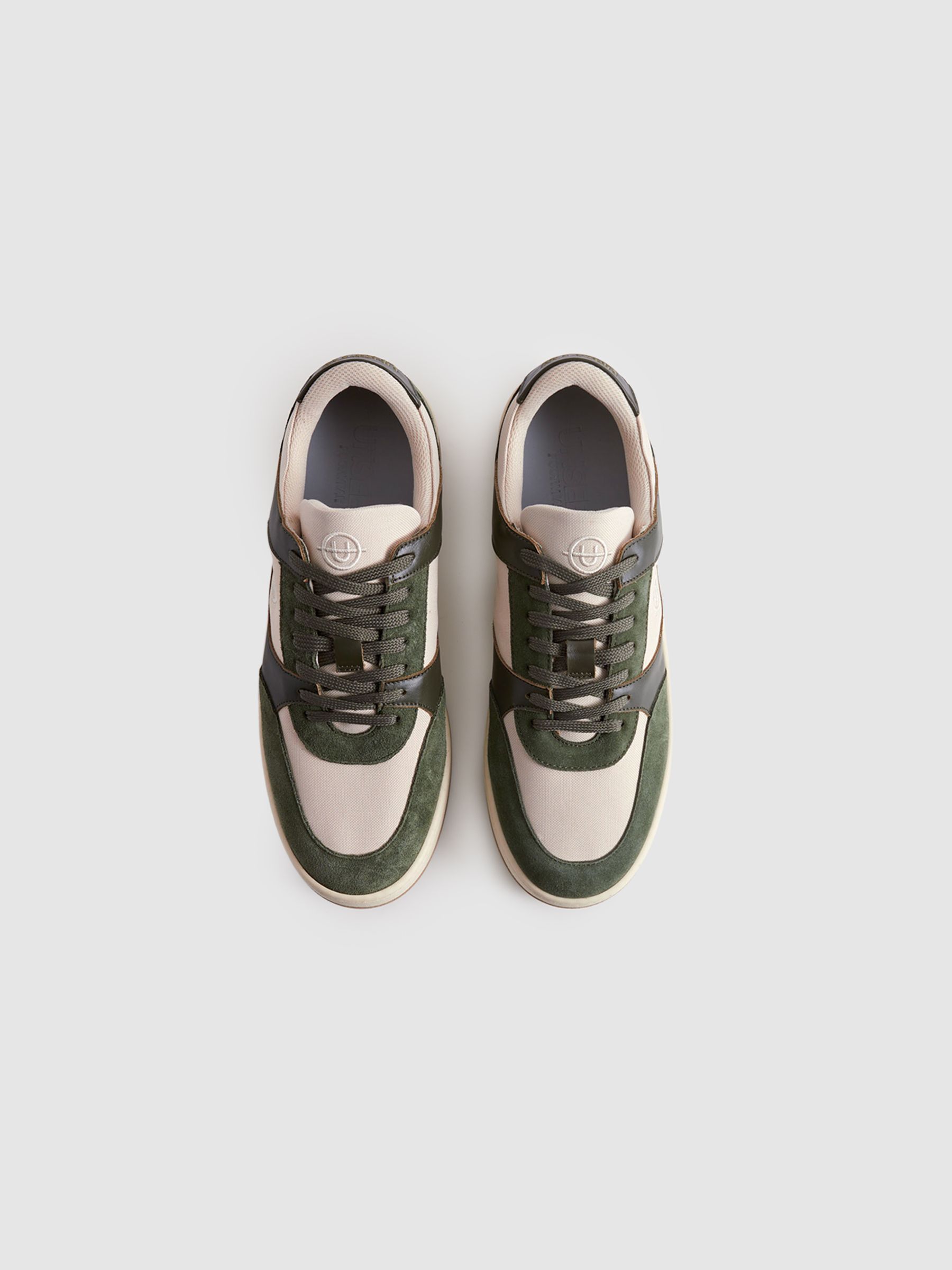 Unseen Leather Suede Noirmont Trainers in Khaki/Taupe - Bild 3 av 5