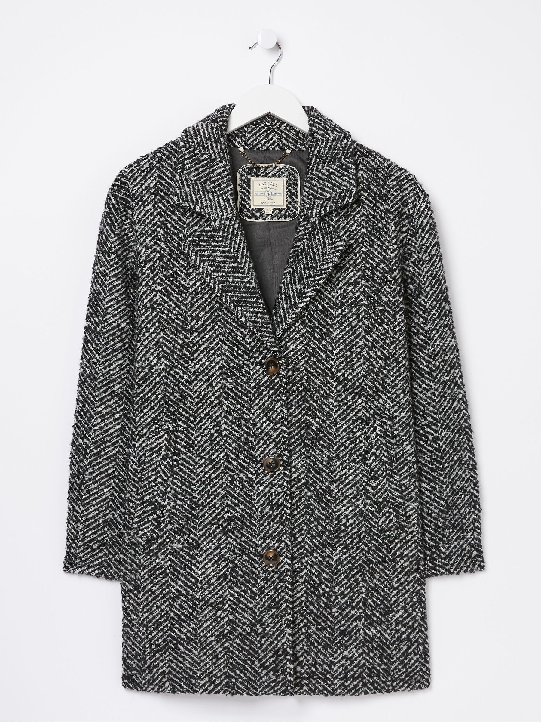 Black Marin Wool Blend Coat - Image 5 of 5