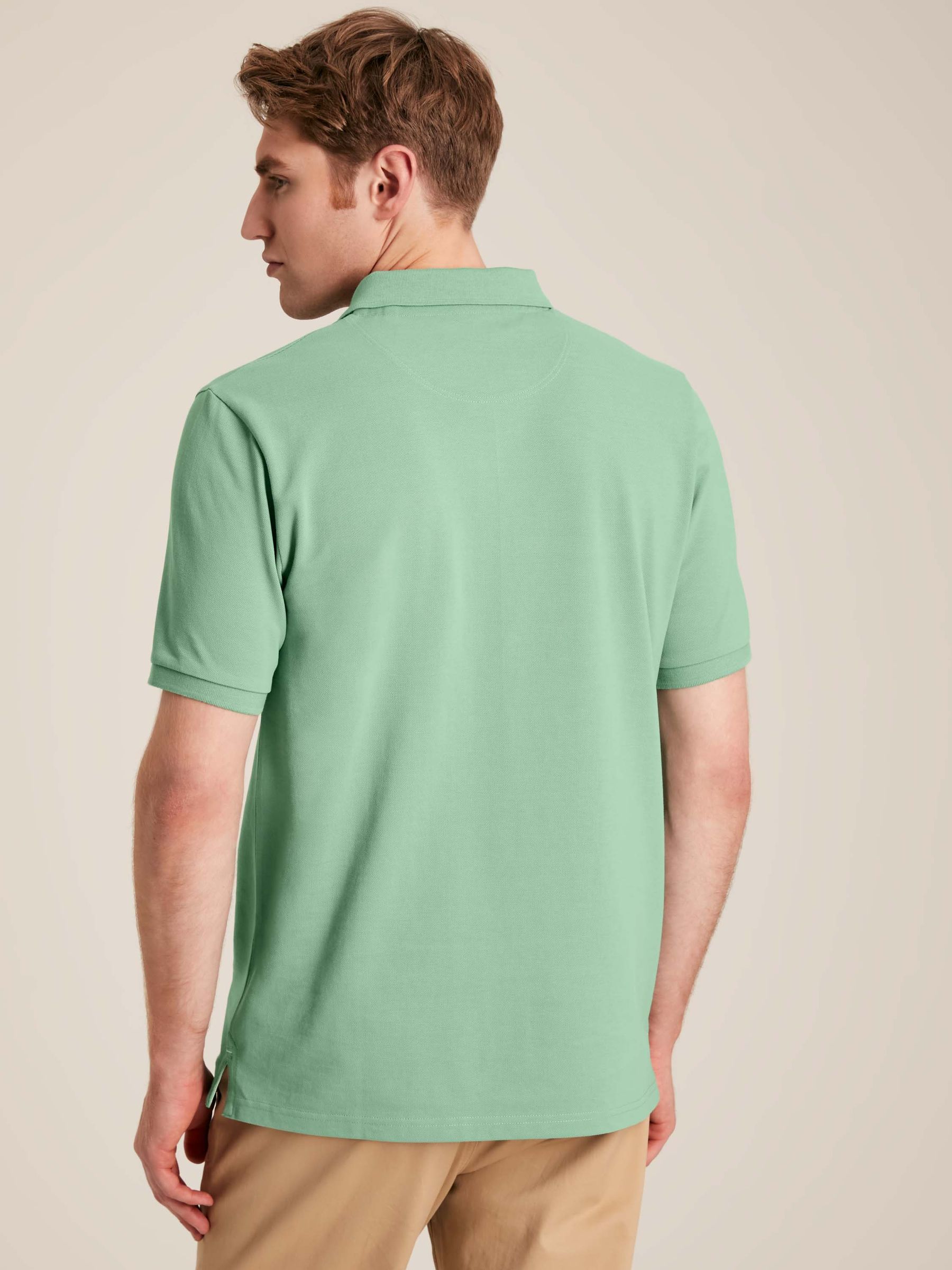 Woody Light Green Regular Fit Cotton Pique Polo Shirt - Image 2 of 6