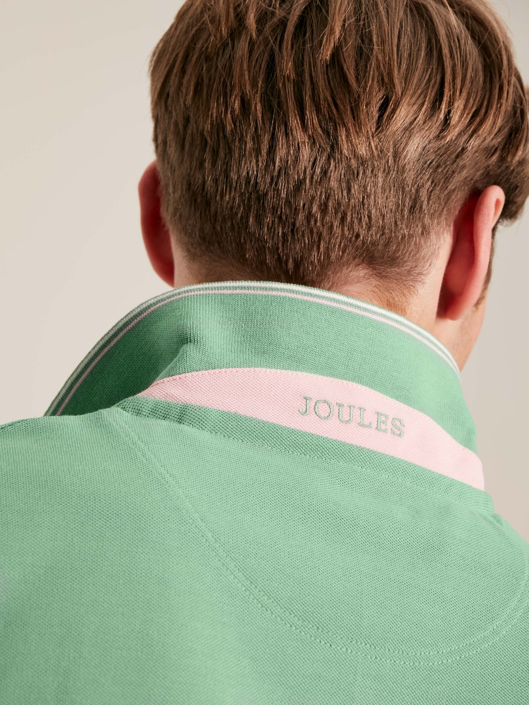 Woody Light Green Regular Fit Cotton Pique Polo Shirt - Image 5 of 6