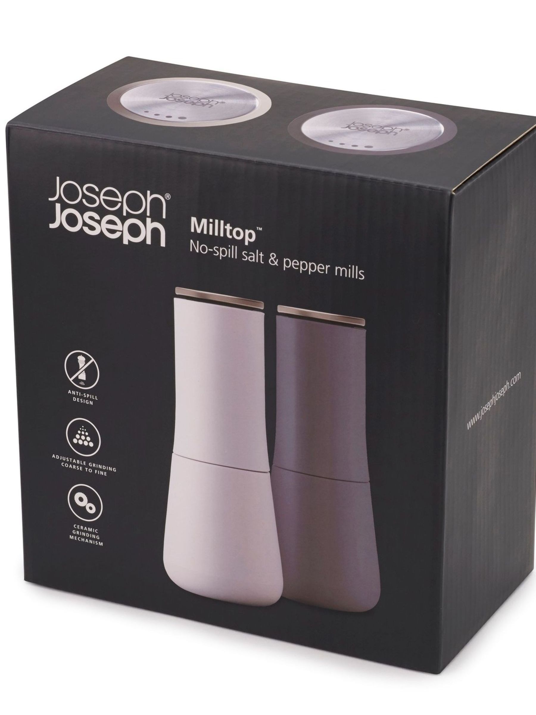 Joseph Joseph Grey Milltop Editions Salt & Pepper Set - Image 4 of 4