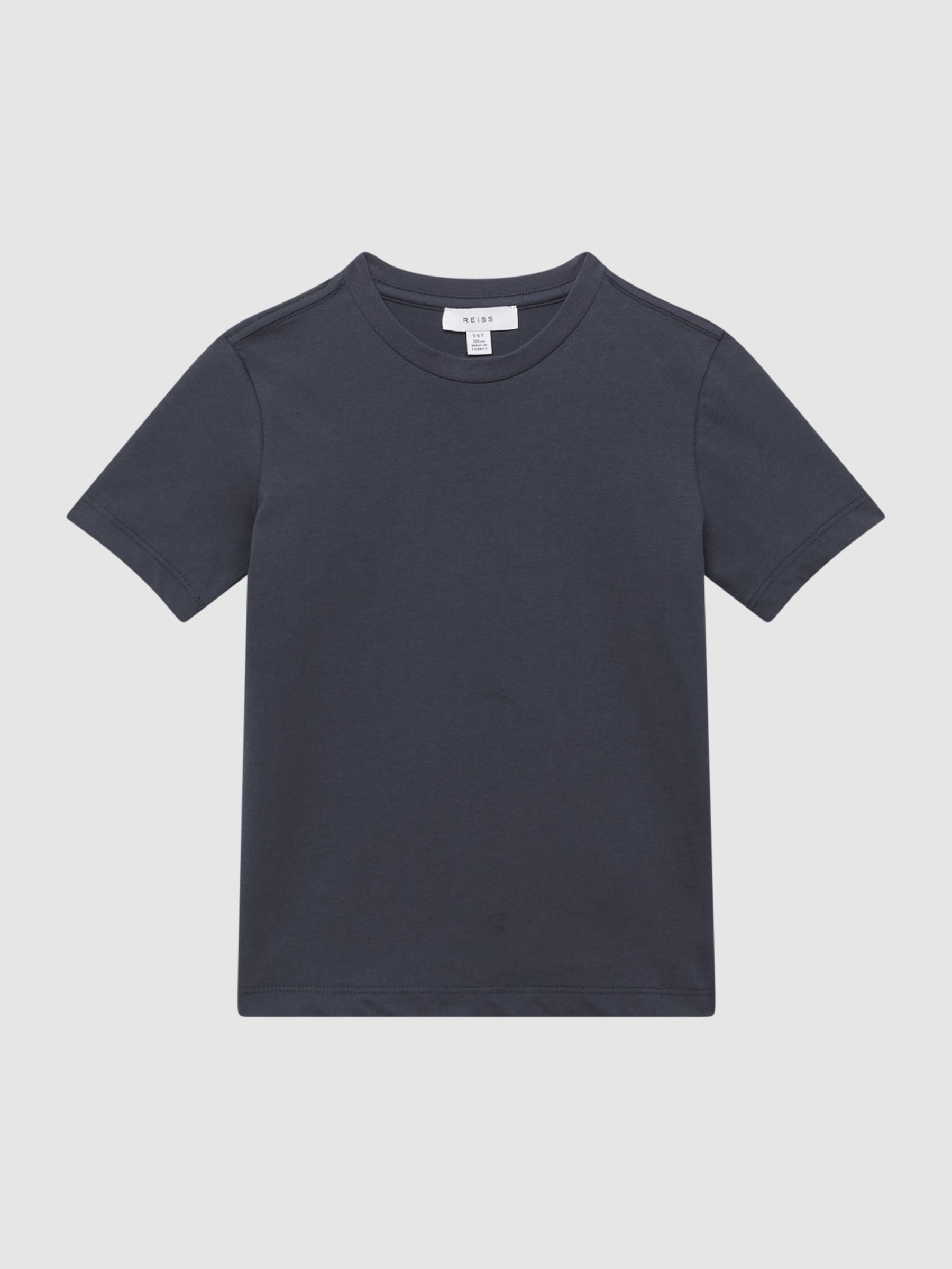 Junior Crew Neck T-Shirt in Airforce Blue - Image 2 of 8