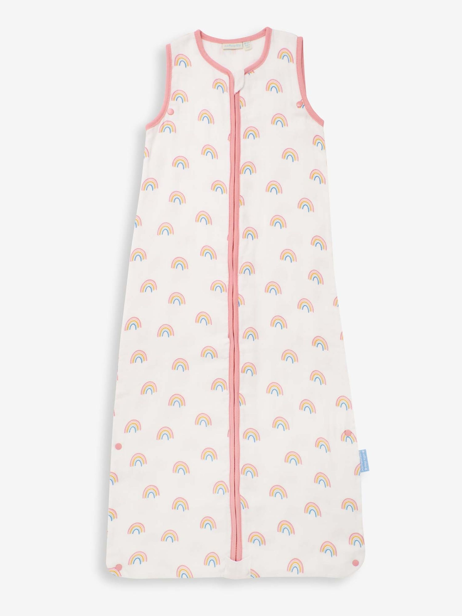 Pink Rainbow 1 Tog Toddler Muslin Sleeping Bag - Image 1 of 1