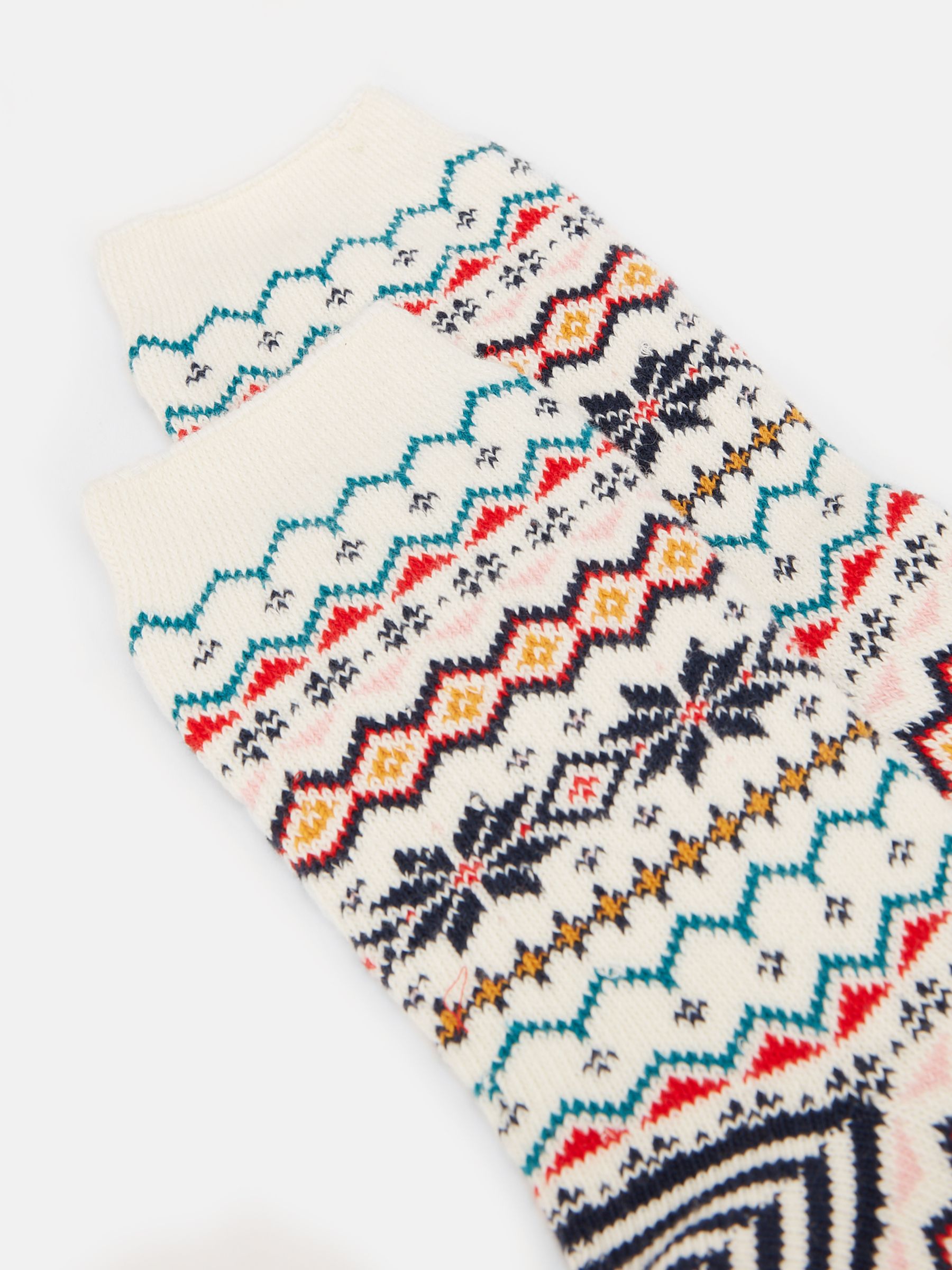 Women's Lucille Cream Fairisle Pattern Socks - Image 3 of 3