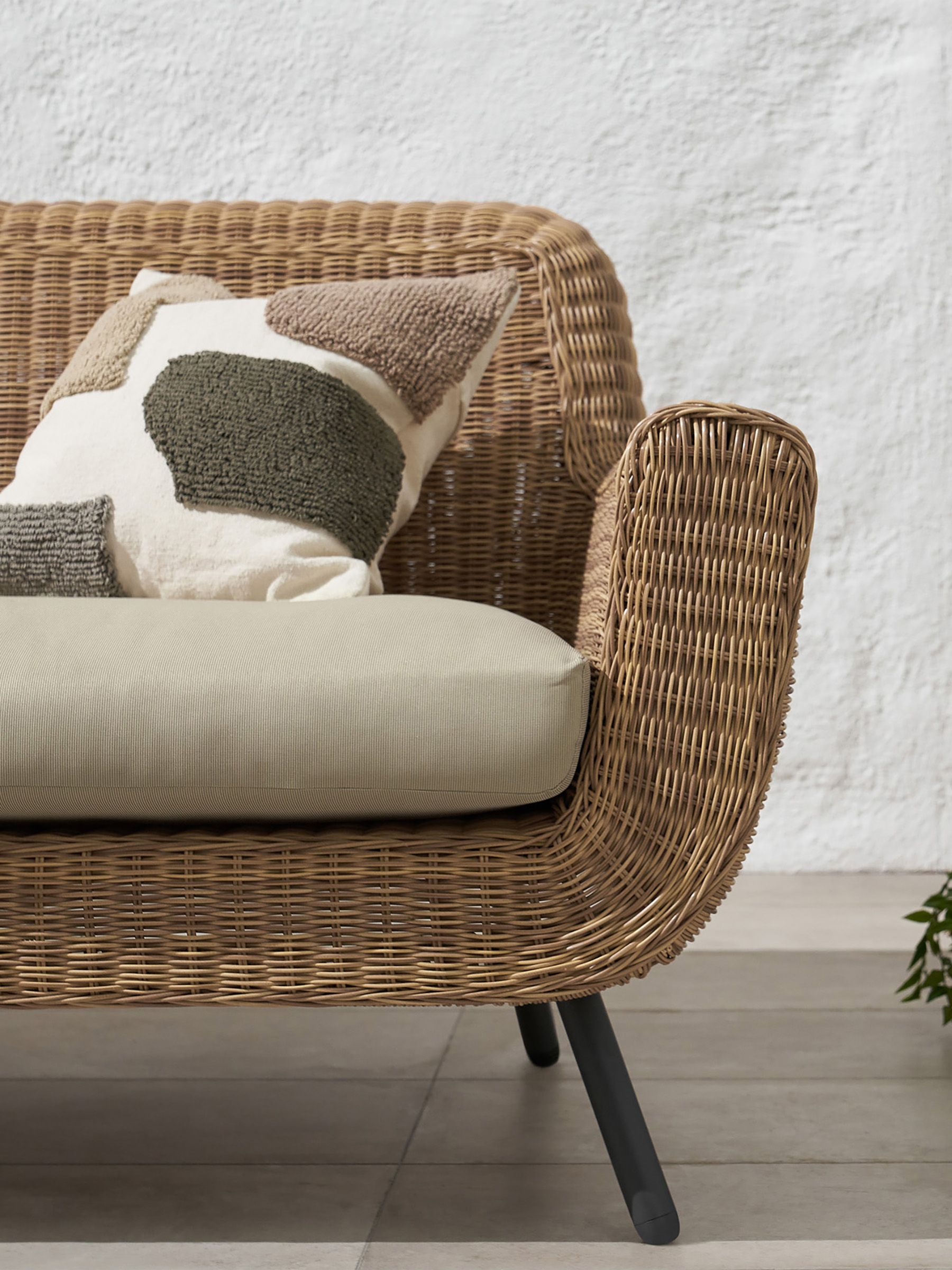 Jonah Garden 2 Seater Sofa Polyrattan in Natural - Image 6 of 7