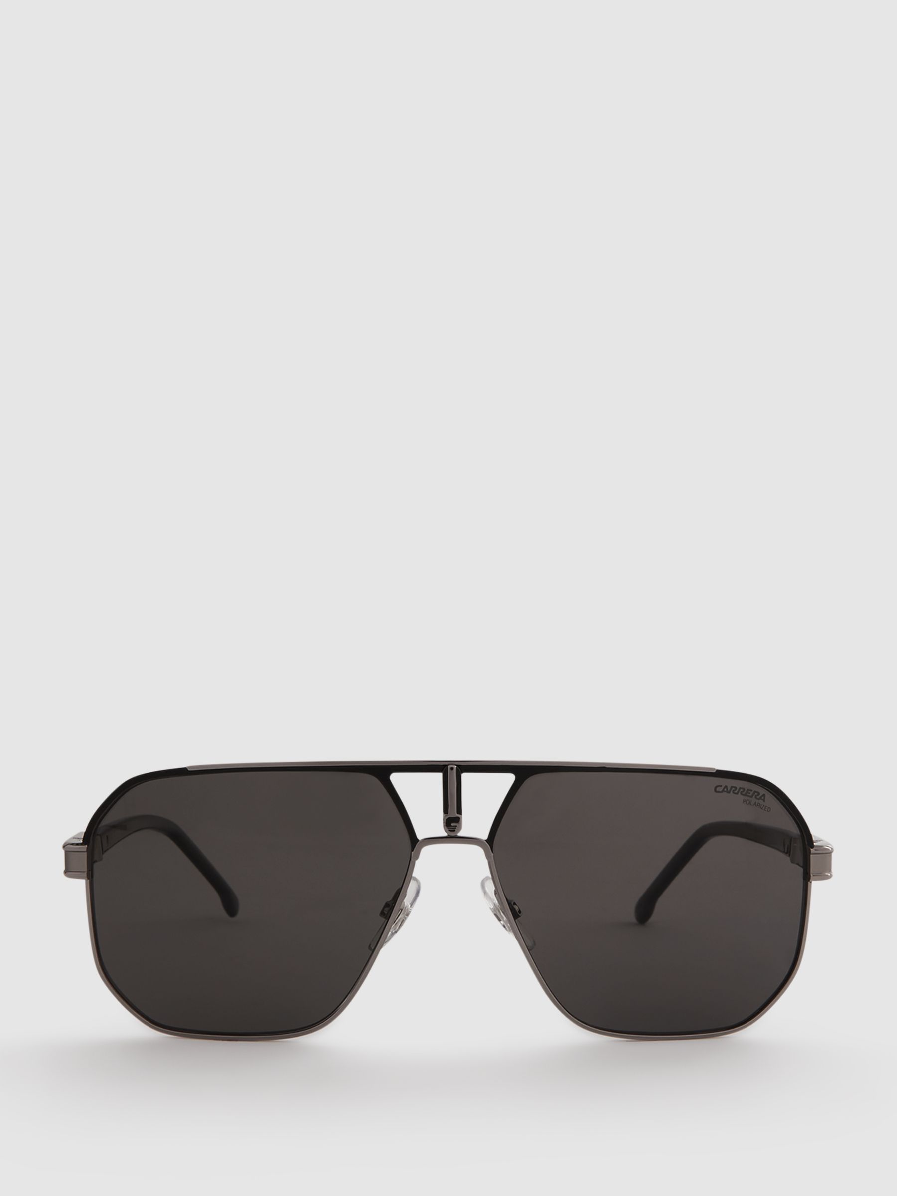 Carrera Eyewear Polarised Rectangular Sunglasses in Black - Image 1 of 4