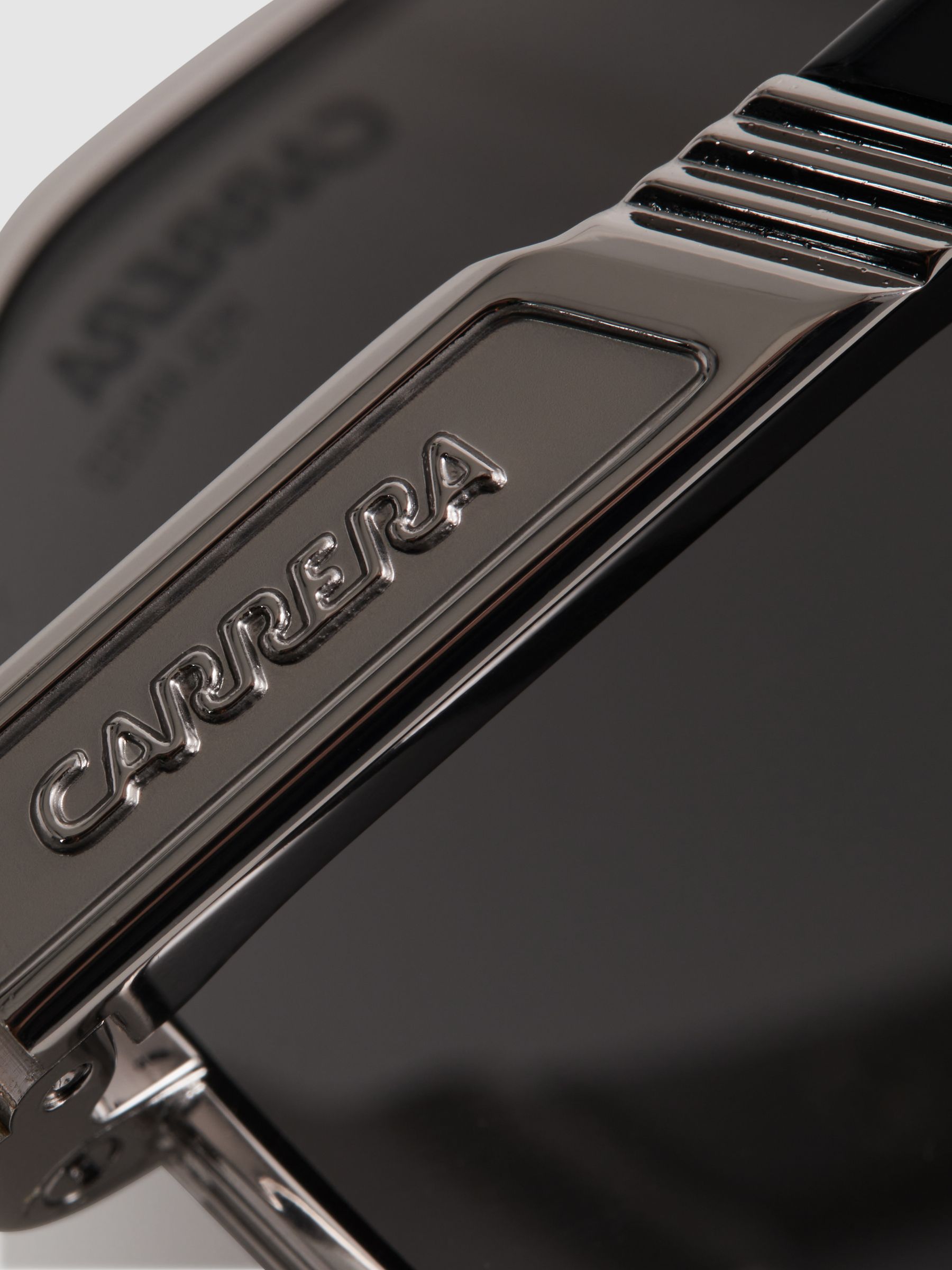 Carrera Eyewear Polarised Rectangular Sunglasses in Black - Image 4 of 4