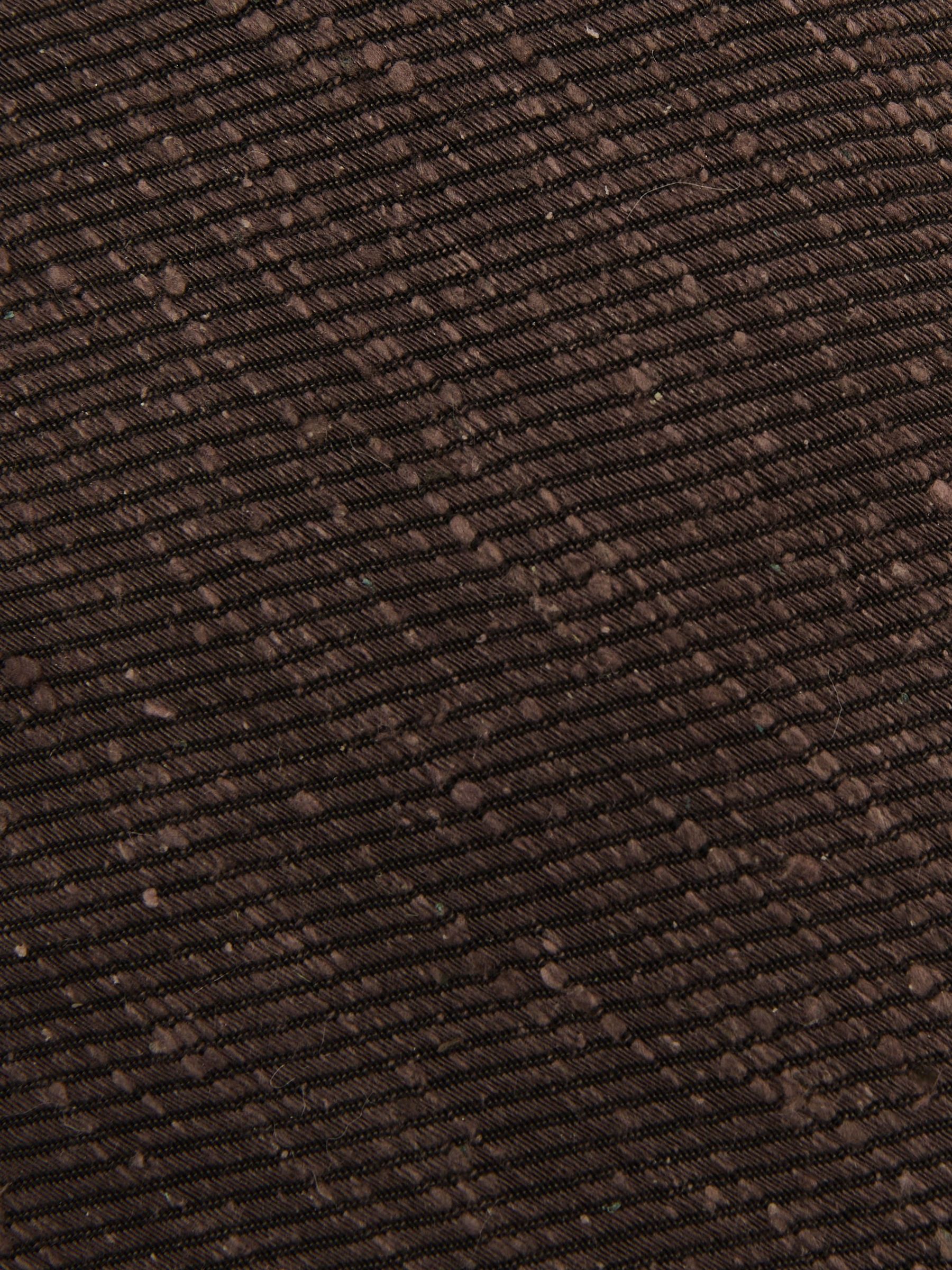 Silk-Blend Slub Textured Tie in Chocolate Brown - Image 5 of 5