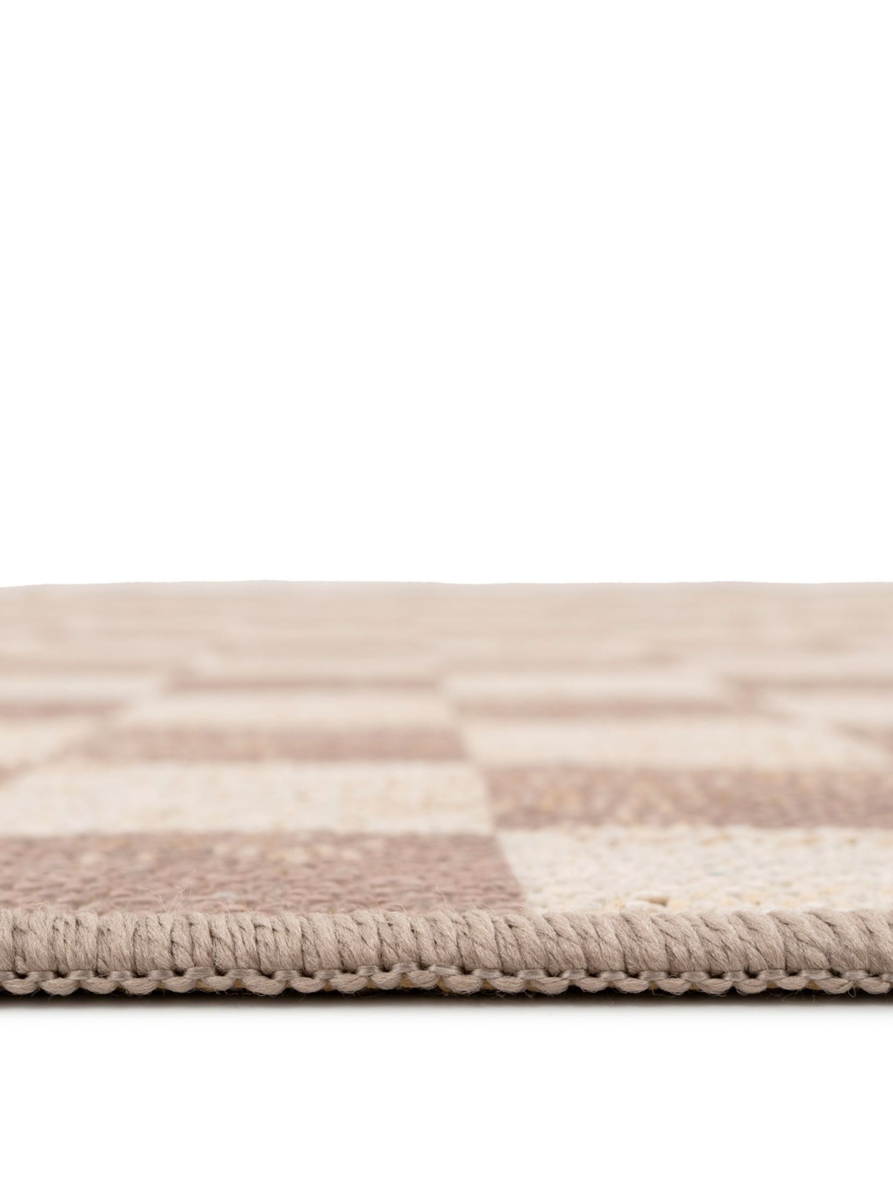 kukoon Beige Washable Noa Checkerboard Jute Runner - Image 3 of 6