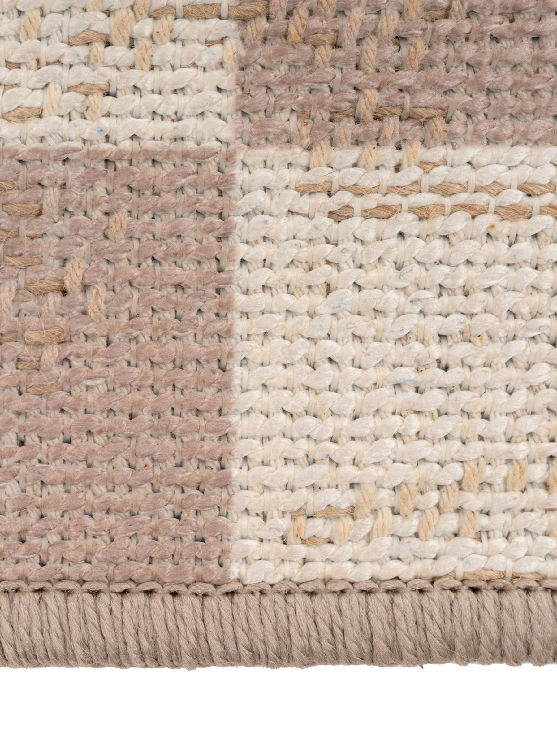 kukoon Beige Washable Noa Checkerboard Jute Runner - Image 4 of 6