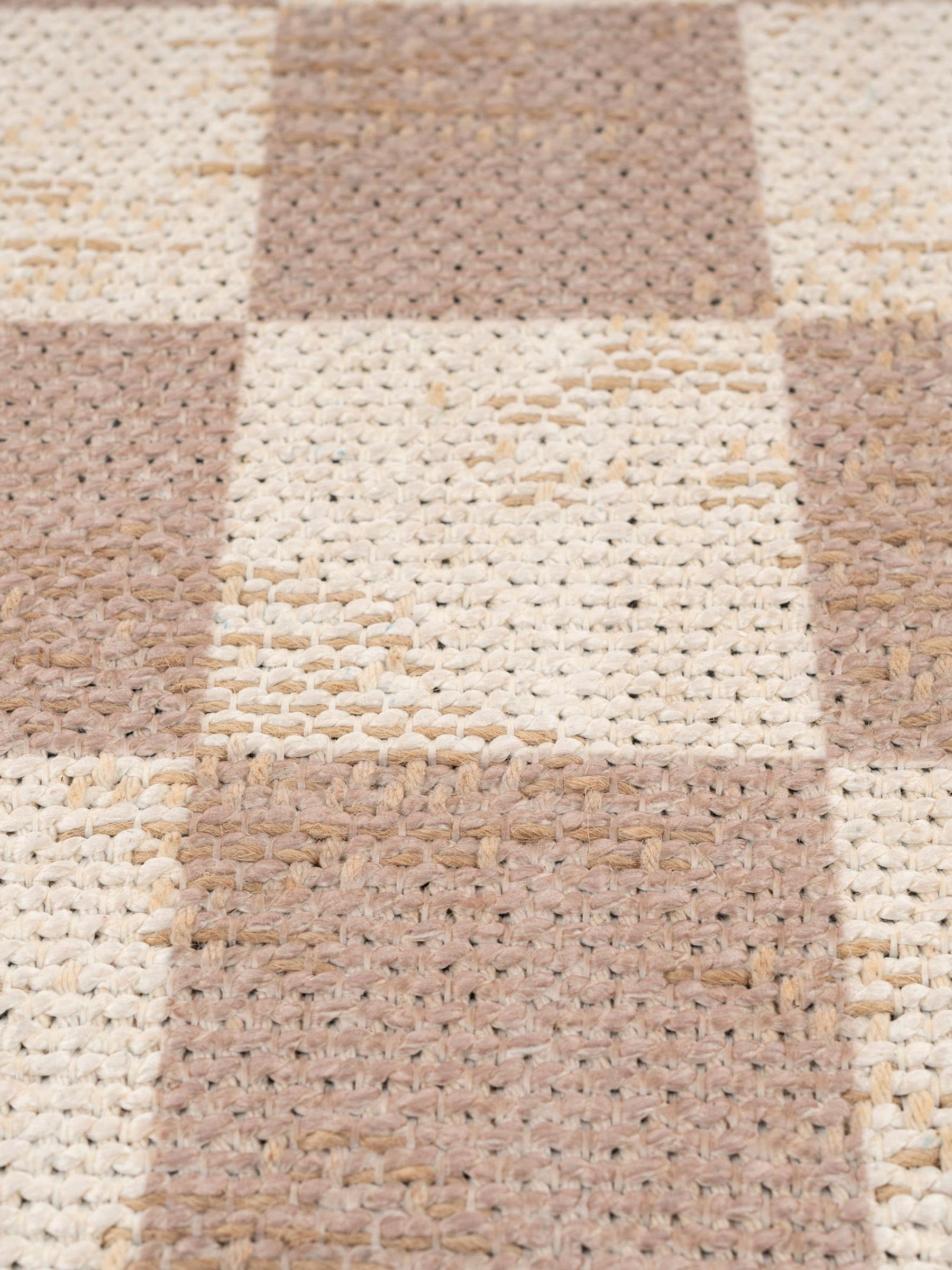 kukoon Beige Washable Noa Checkerboard Jute Runner - Image 5 of 6