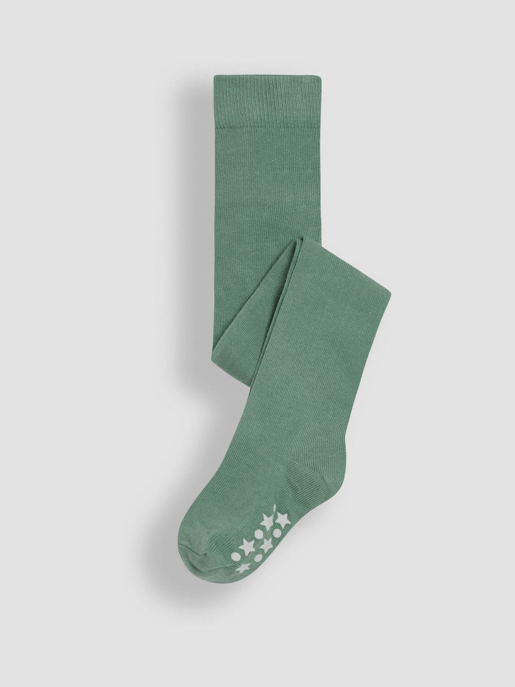 Green Cotton Rich Plain Tights - Image 1 of 3
