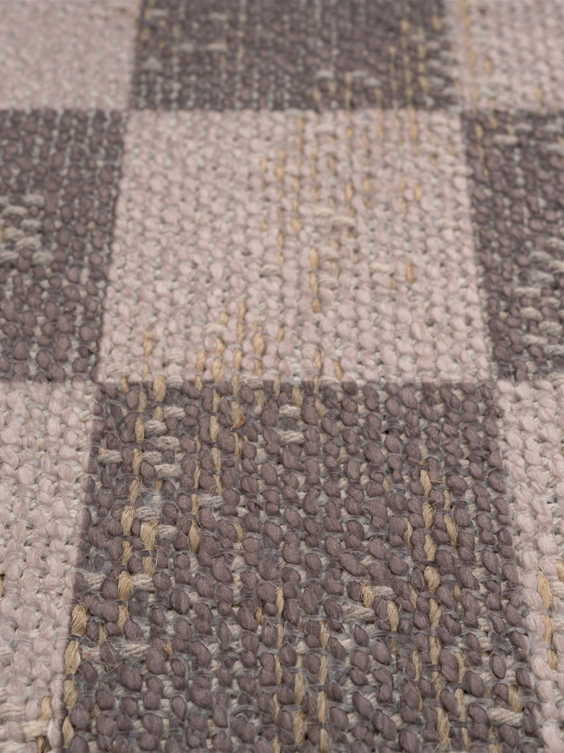 kukoon Brown Washable Juno Checkerboard Jute Style Runner - Image 6 of 6
