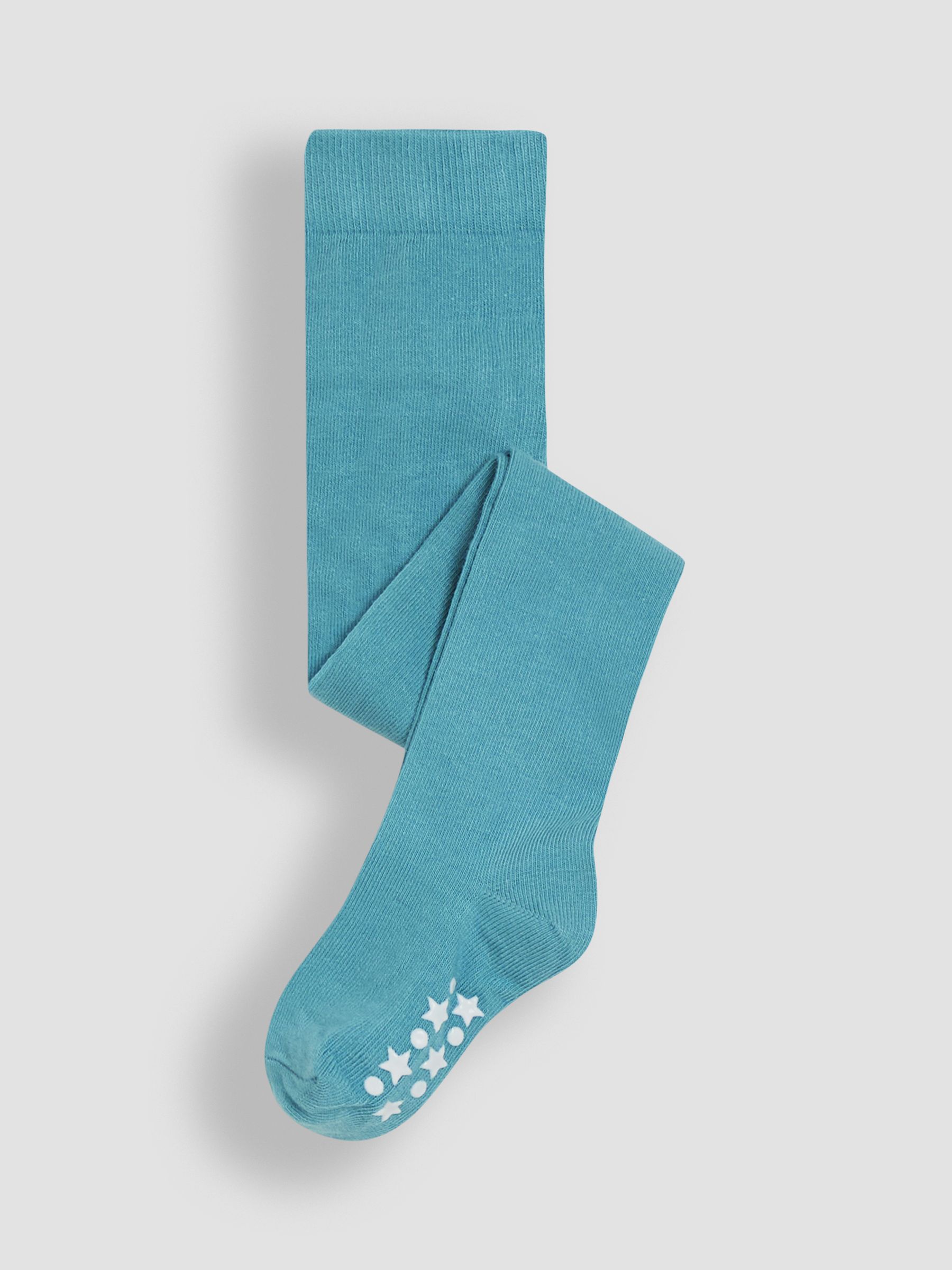 Duck Egg Blue Cotton Rich Plain Tights - Image 1 of 3