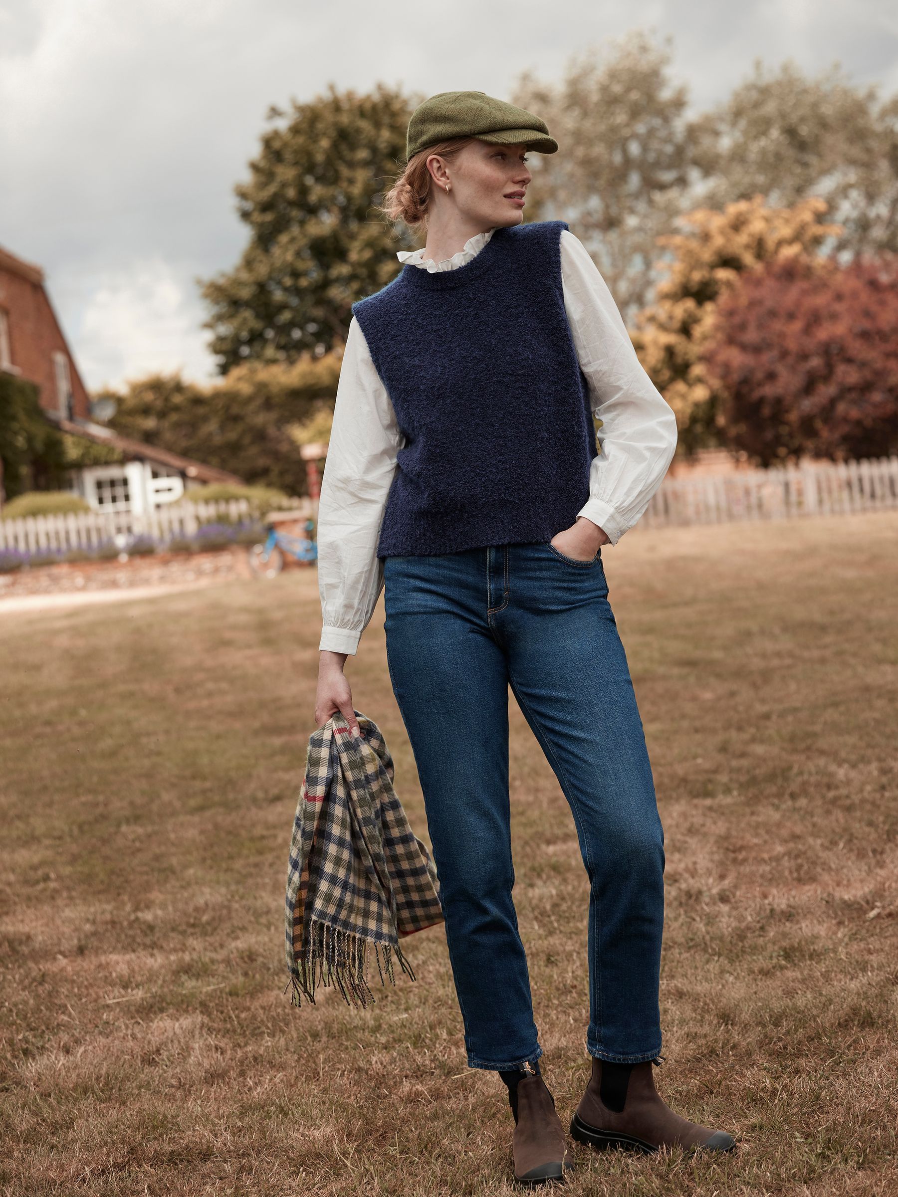 Lily Blue Bouclé Vest - Image 3 of 5