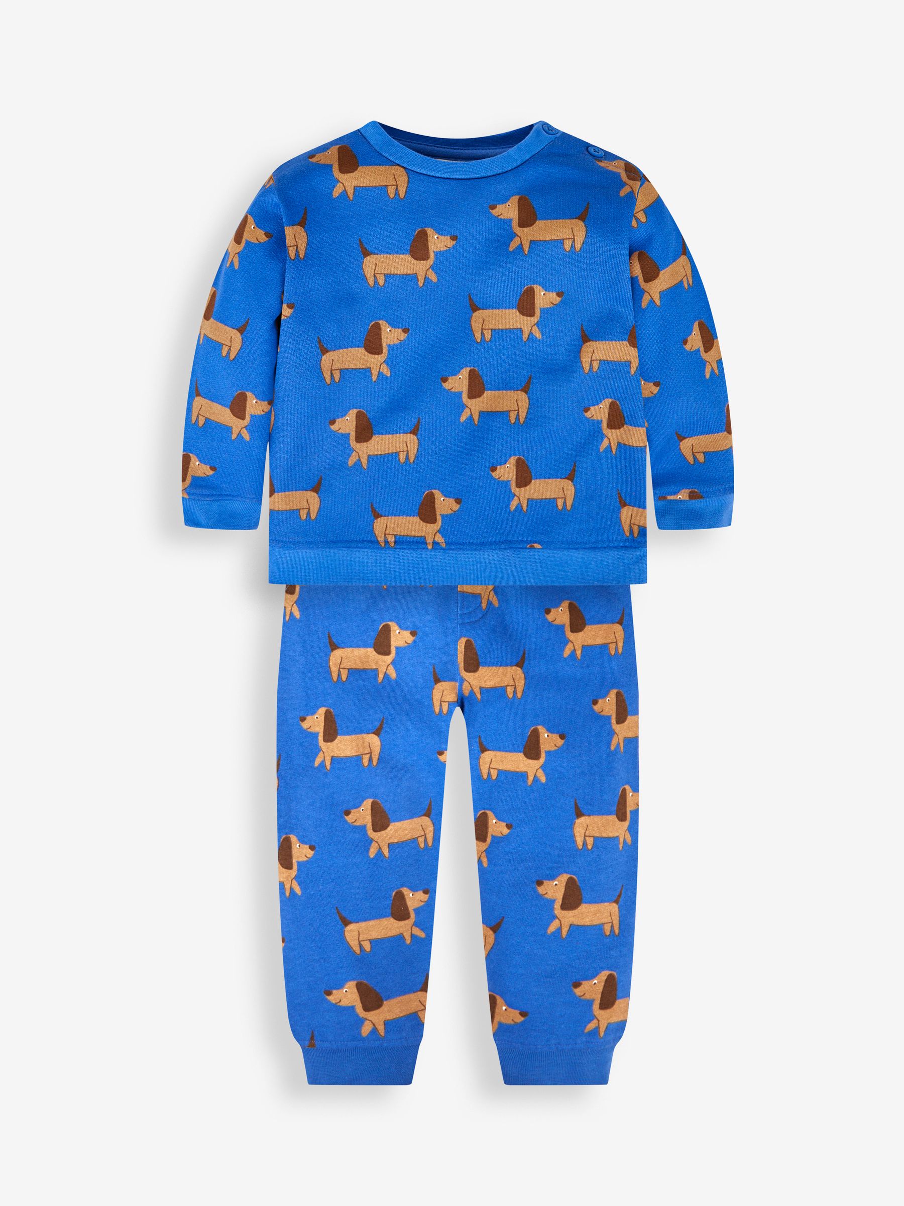 Indigo Boys' Sausage Dog Sweatshirt & Joggers With Pet In Pocket Set - Image 1 of 5