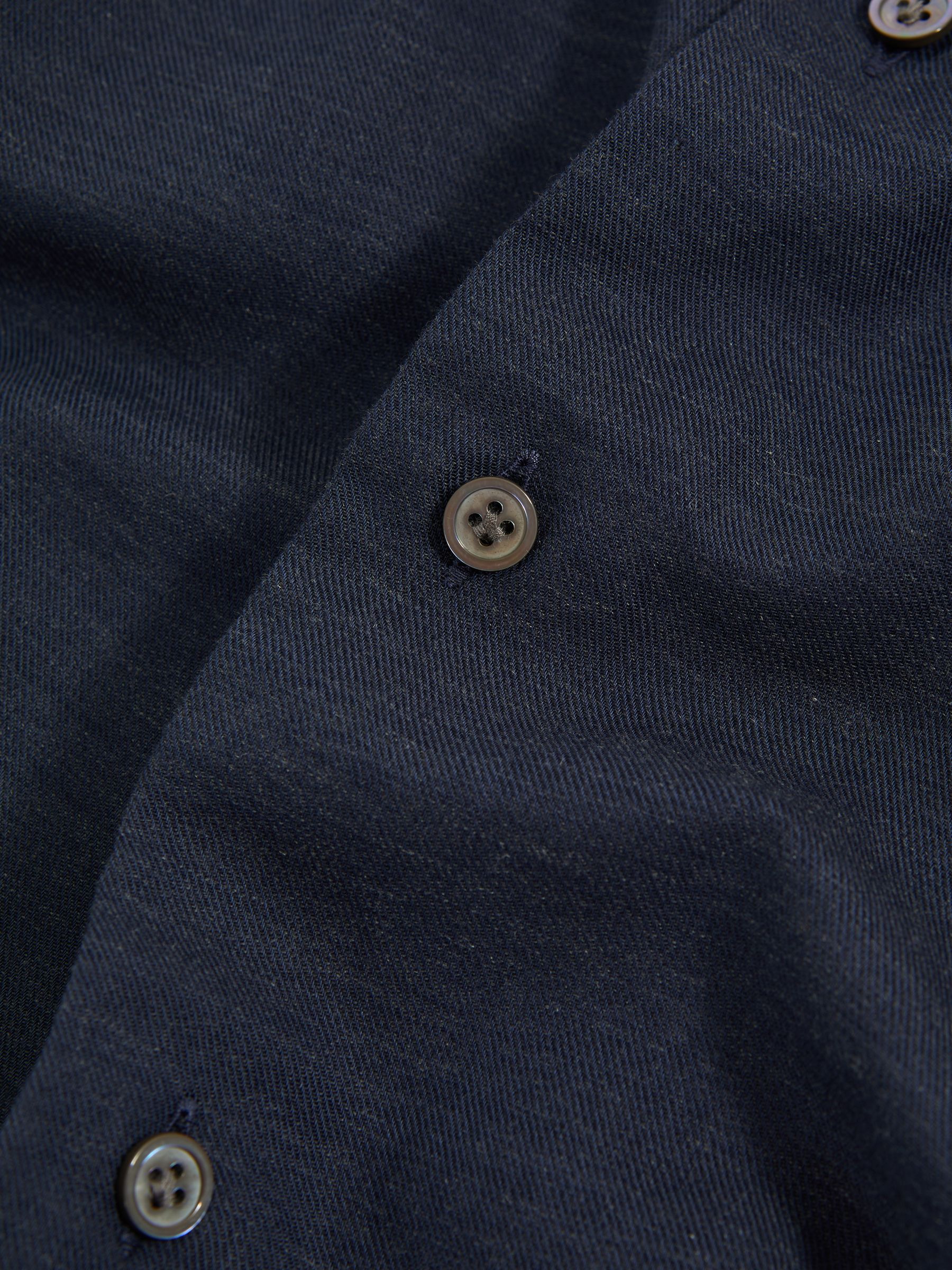Atelier Italian Cotton Cashmere Shirt in Navy - Image 6 of 6