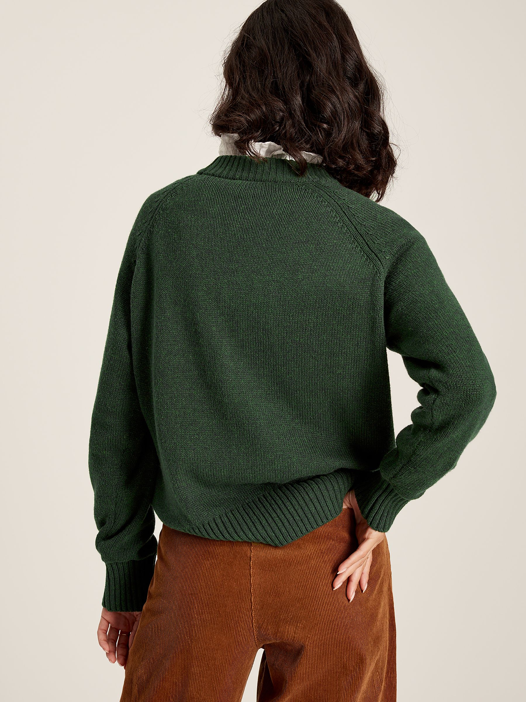 Margot Green Dog Intarsia Crew Neck Jumper - Image 2 of 6