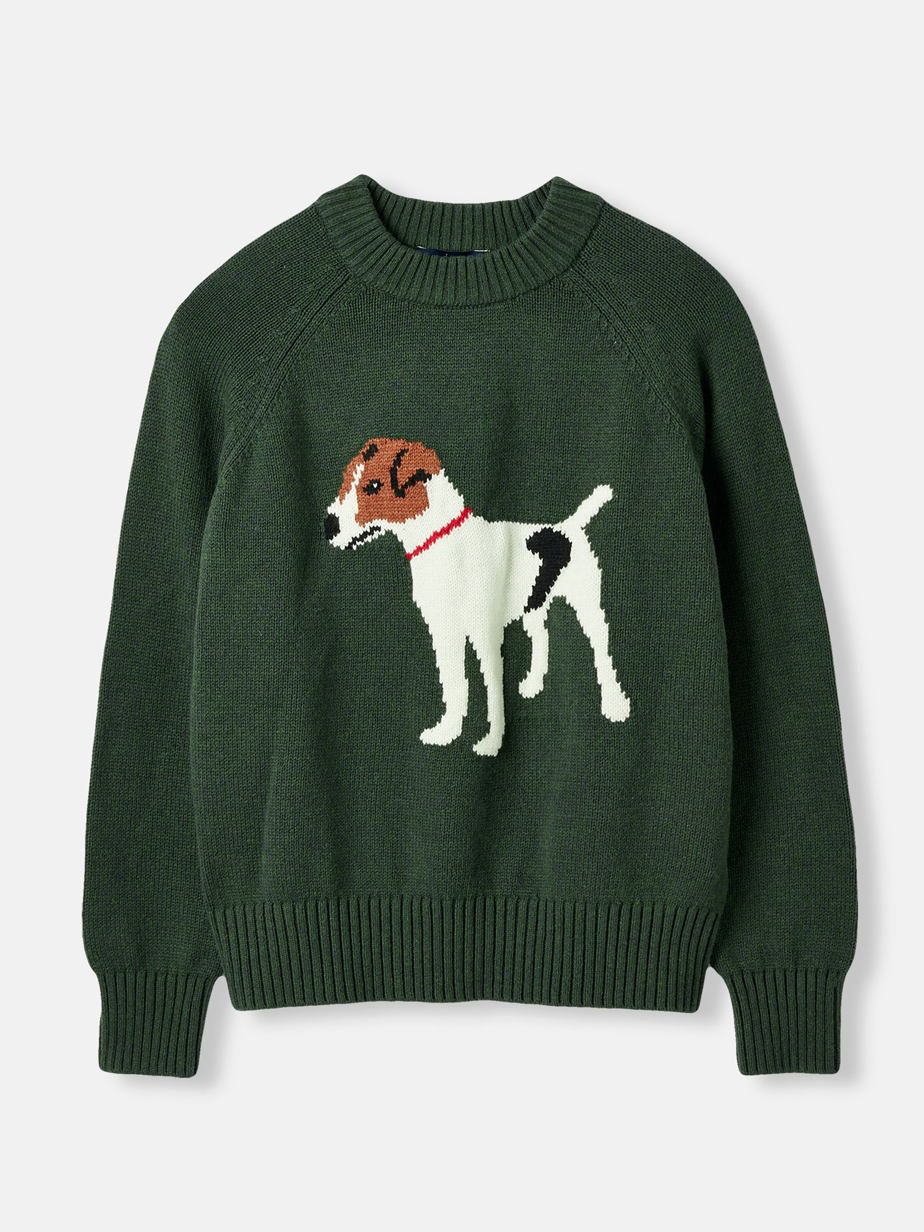 Margot Green Dog Intarsia Crew Neck Jumper - Image 6 of 6