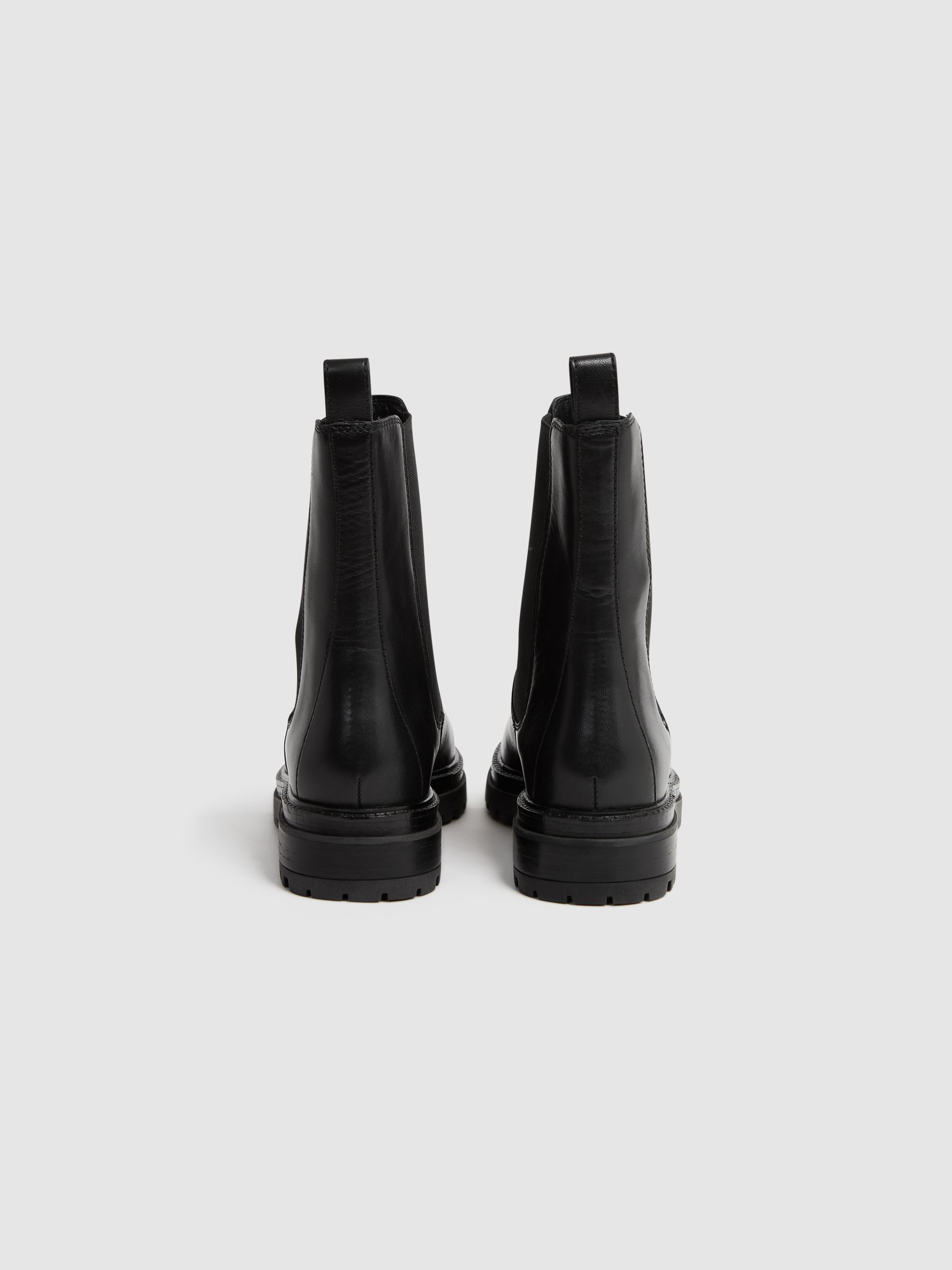 Leather Chelsea Boots in Black - Image 4 of 5