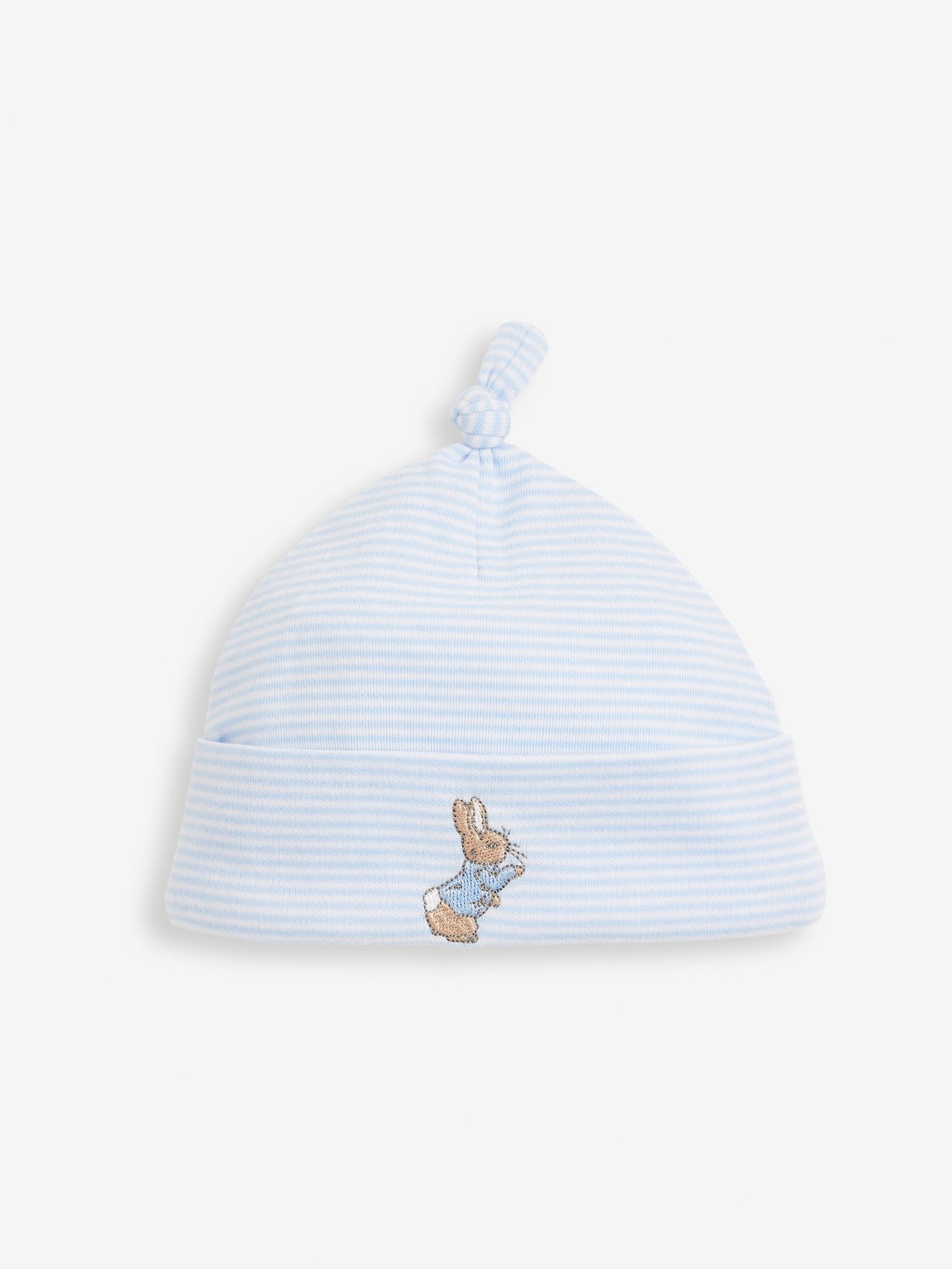 Blue 2-Piece Peter Rabbit Smocked Baby Sleepsuit & Hat Set - Image 3 of 5