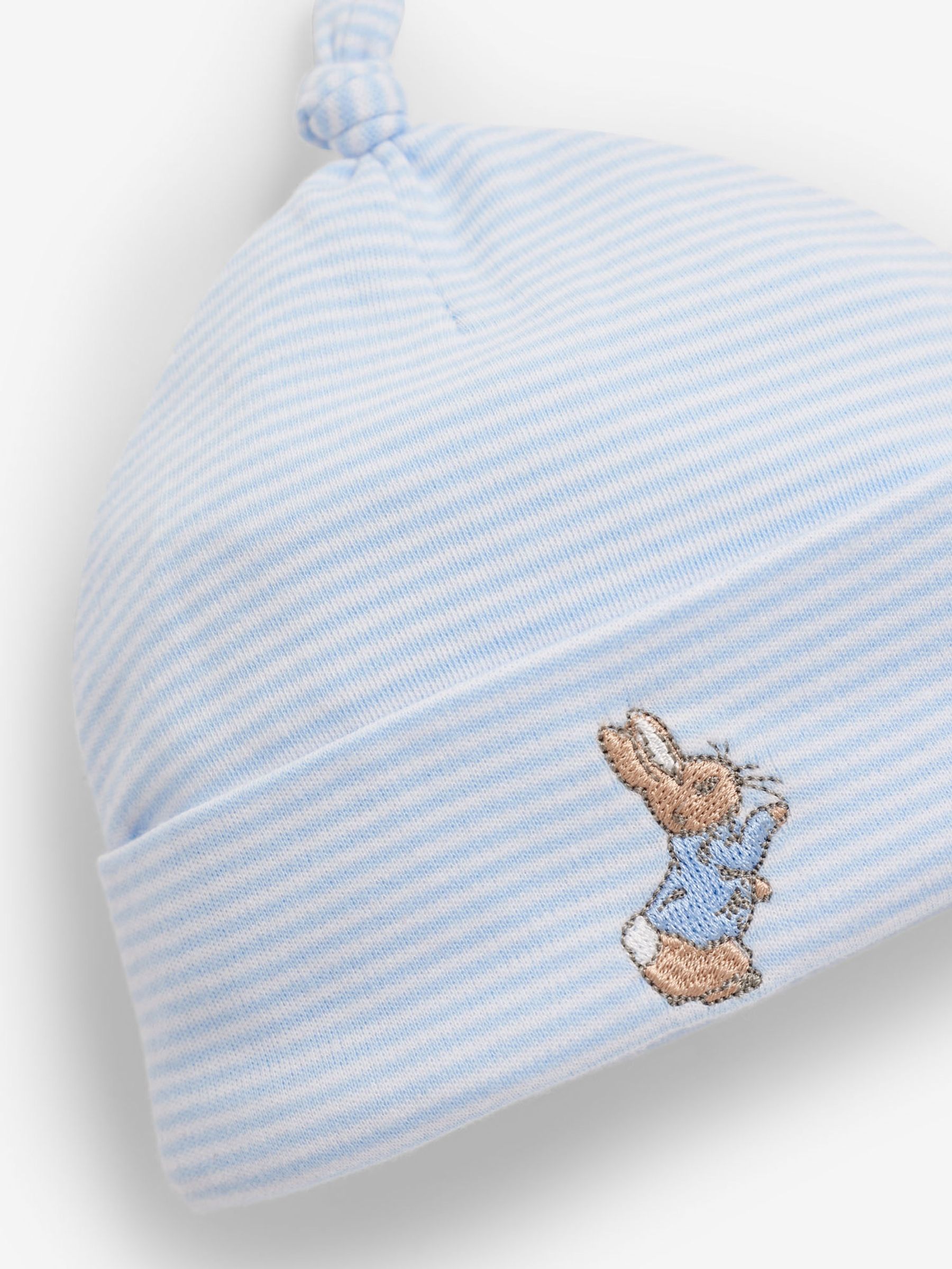 Blue 2-Piece Peter Rabbit Smocked Baby Sleepsuit & Hat Set - Image 5 of 5