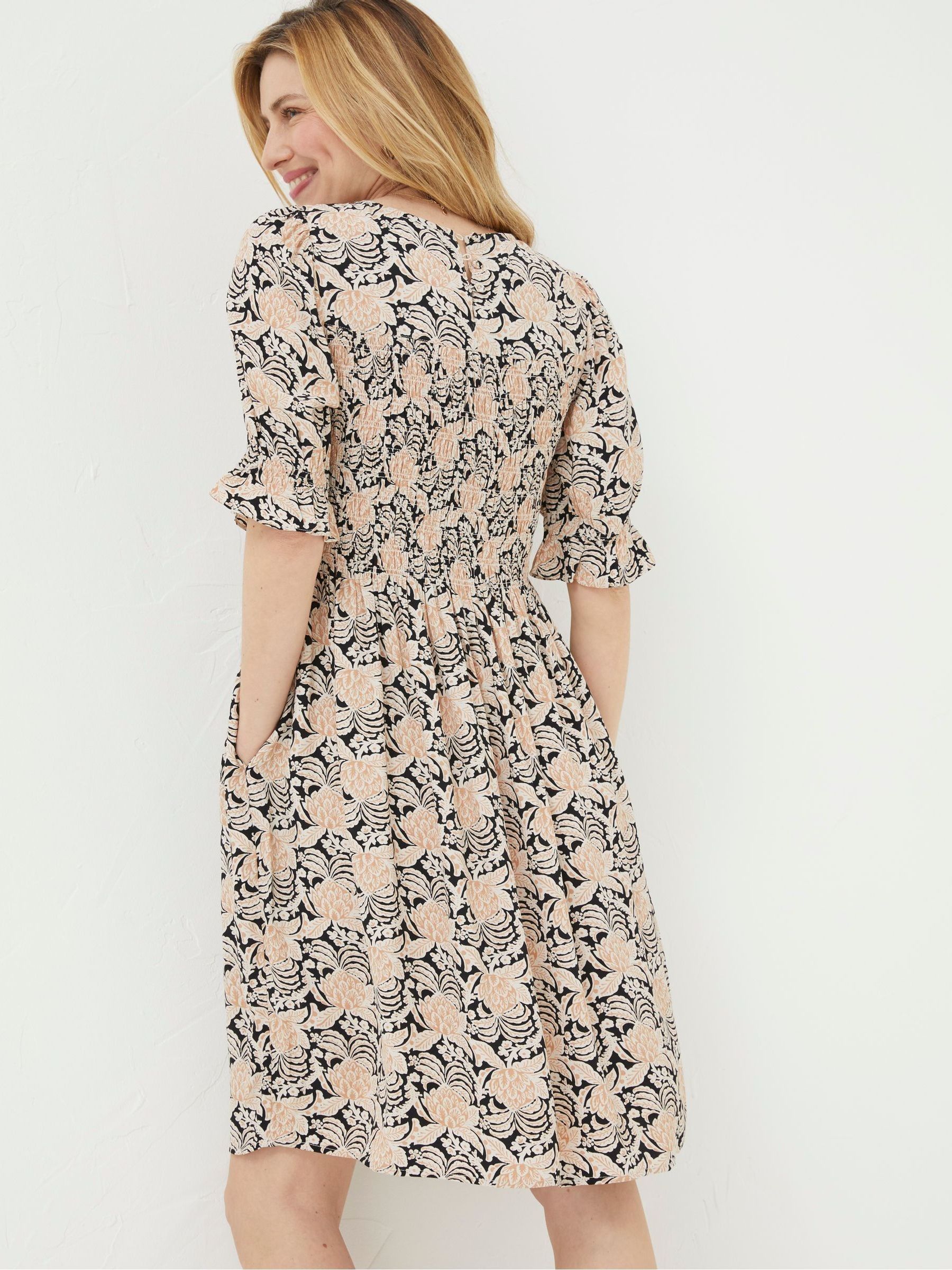Black Pacey Damask Floral Dress - Image 3 of 6