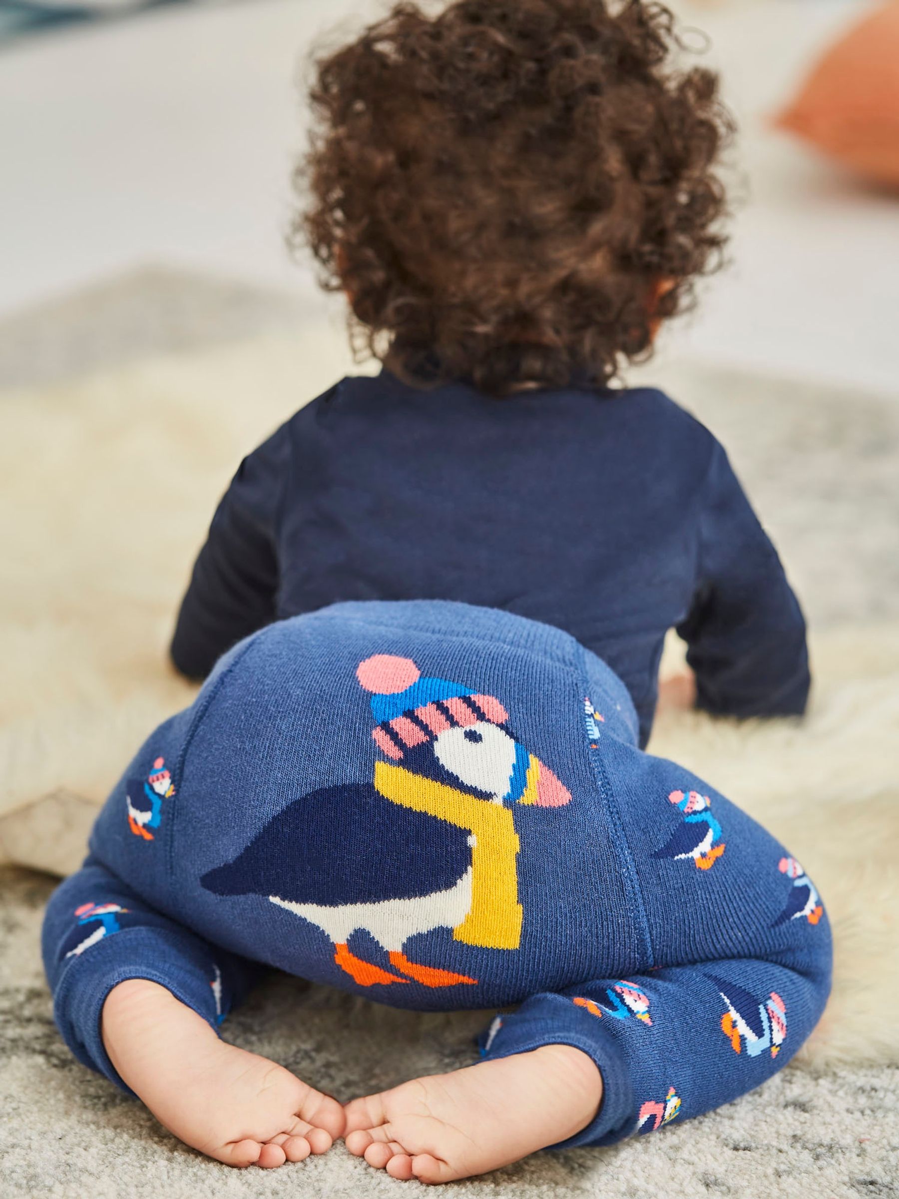 Indigo Blue Puffin Extra Thick Leggings - Image 1 of 3