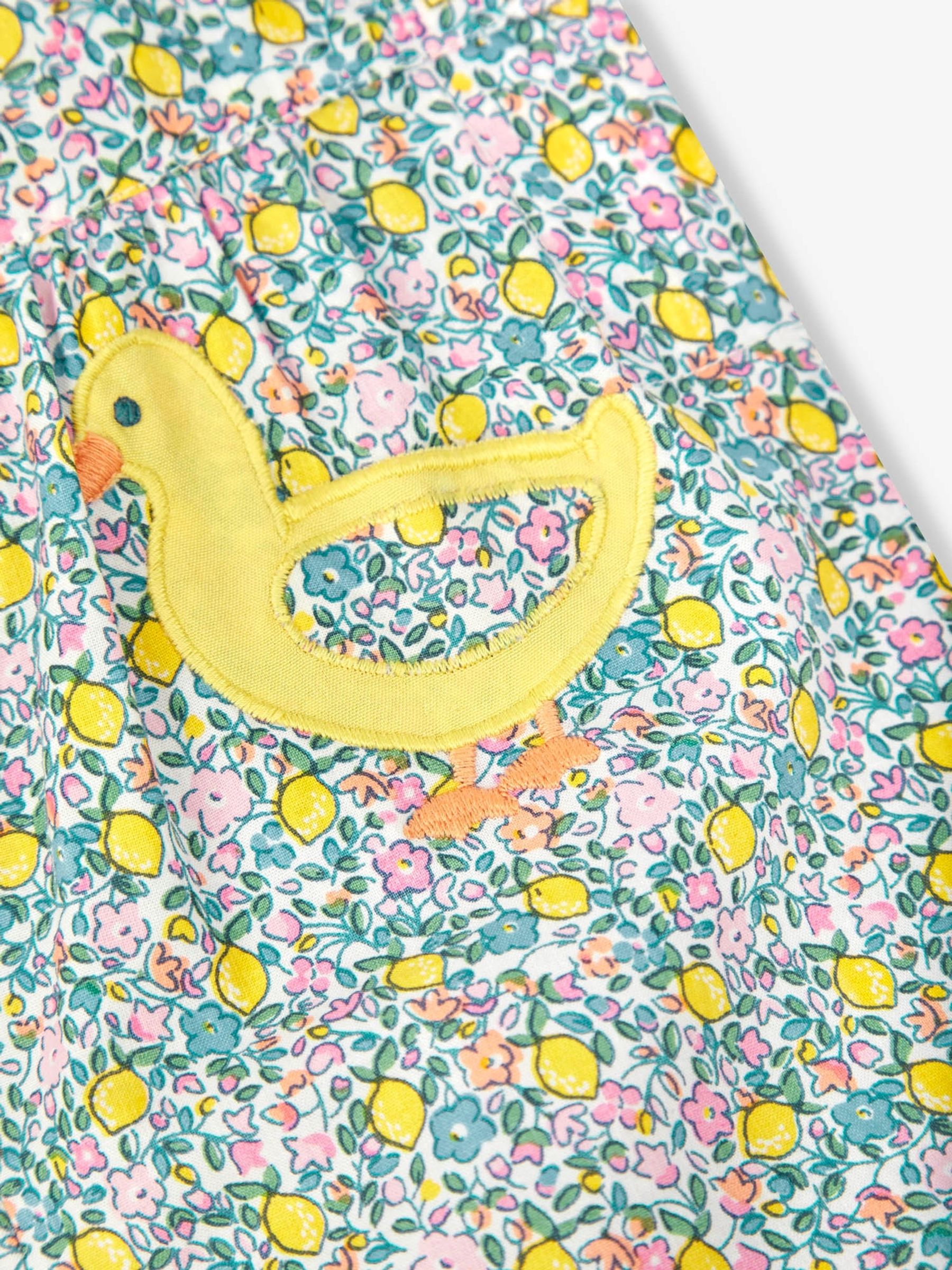 Lemon Ditsy Duck Appliqué Ditsy Print Dungarees - Image 3 of 3