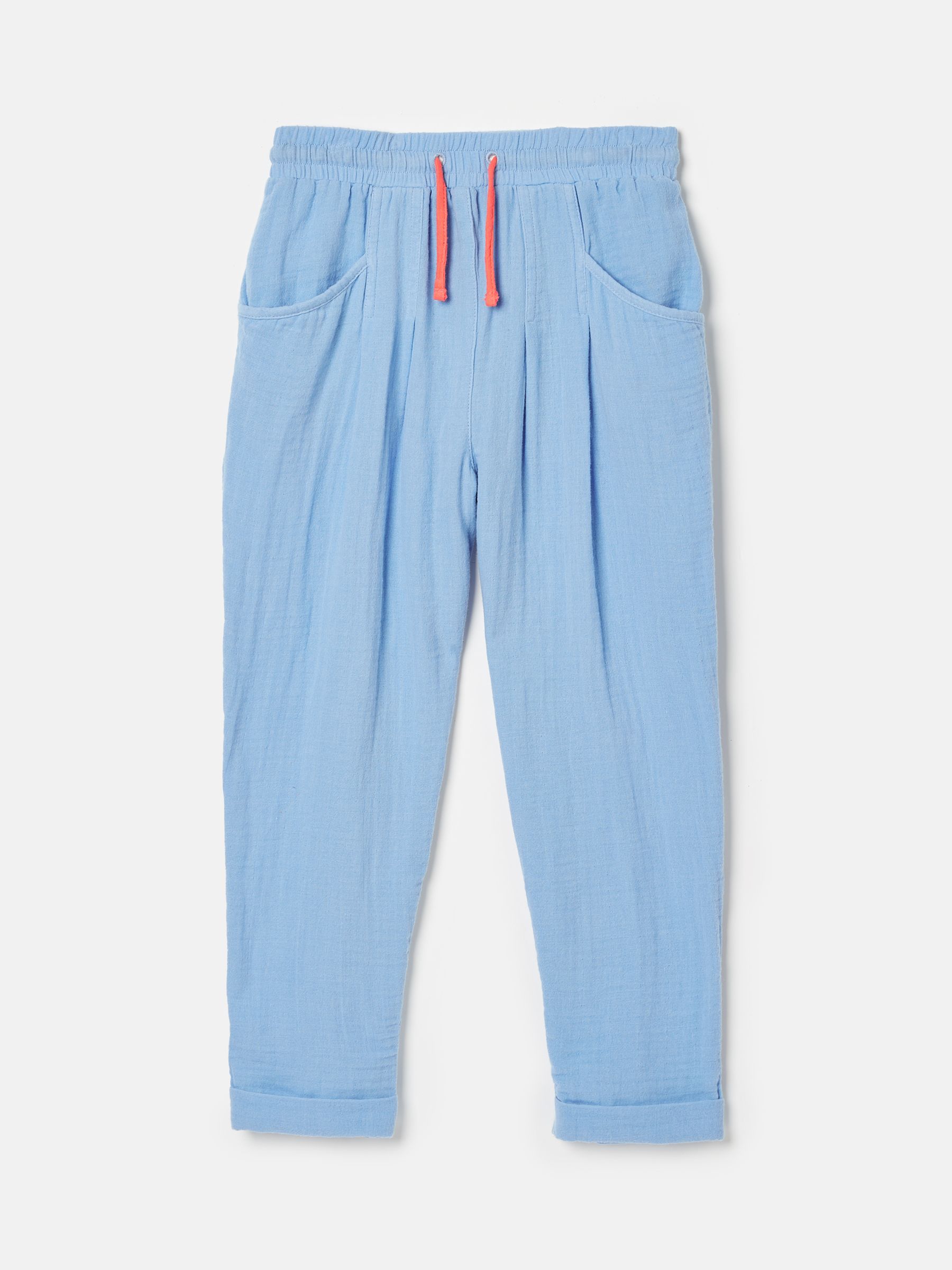 Girls' Playtime Blue Textured Woven Trousers - Image 1 of 6