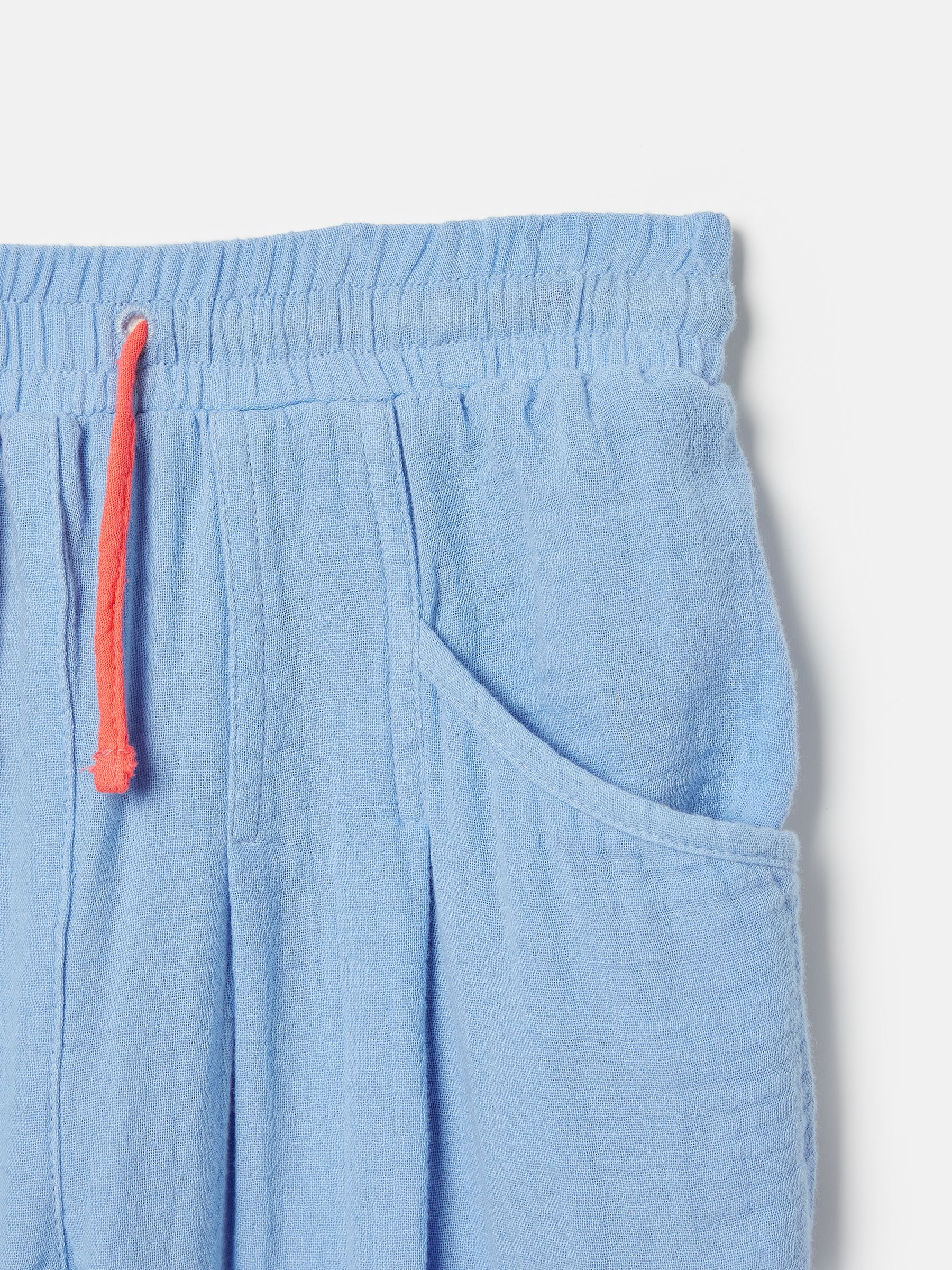 Girls' Playtime Blue Textured Woven Trousers - Image 4 of 6