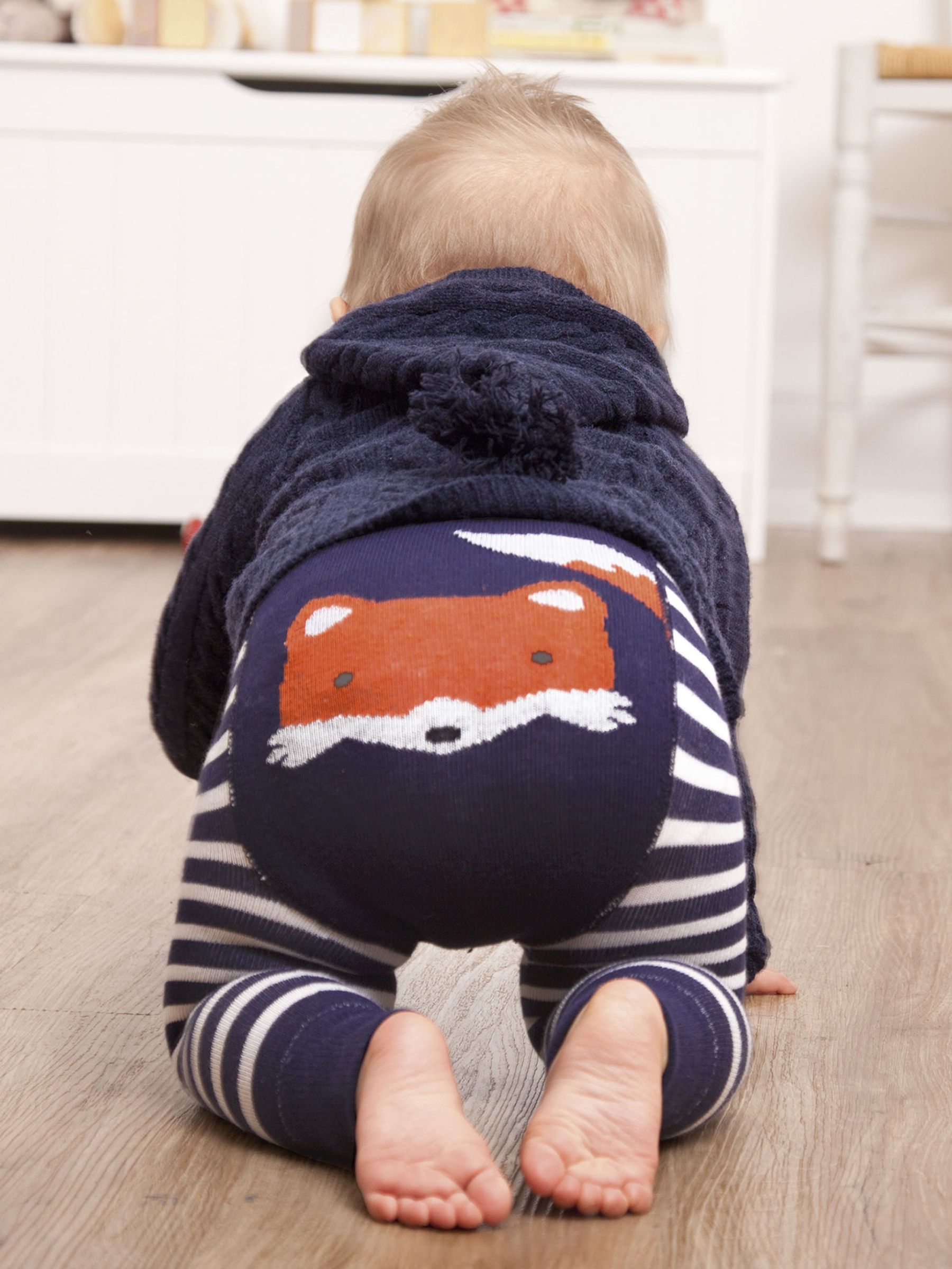 Navy Fox Knitted Leggings - Image 1 of 3