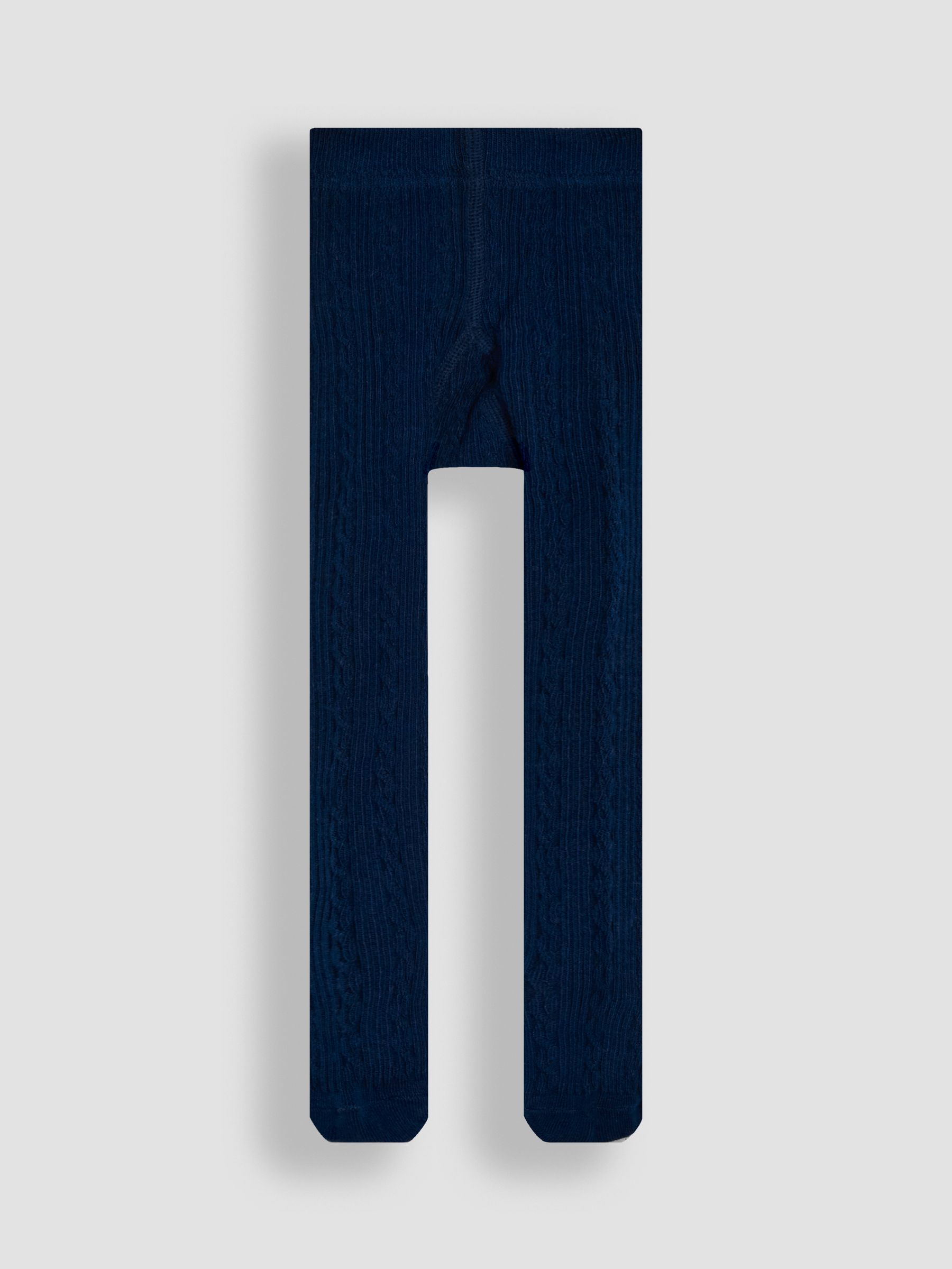 Navy Blue Cotton Rich Cable Tights - Image 2 of 3