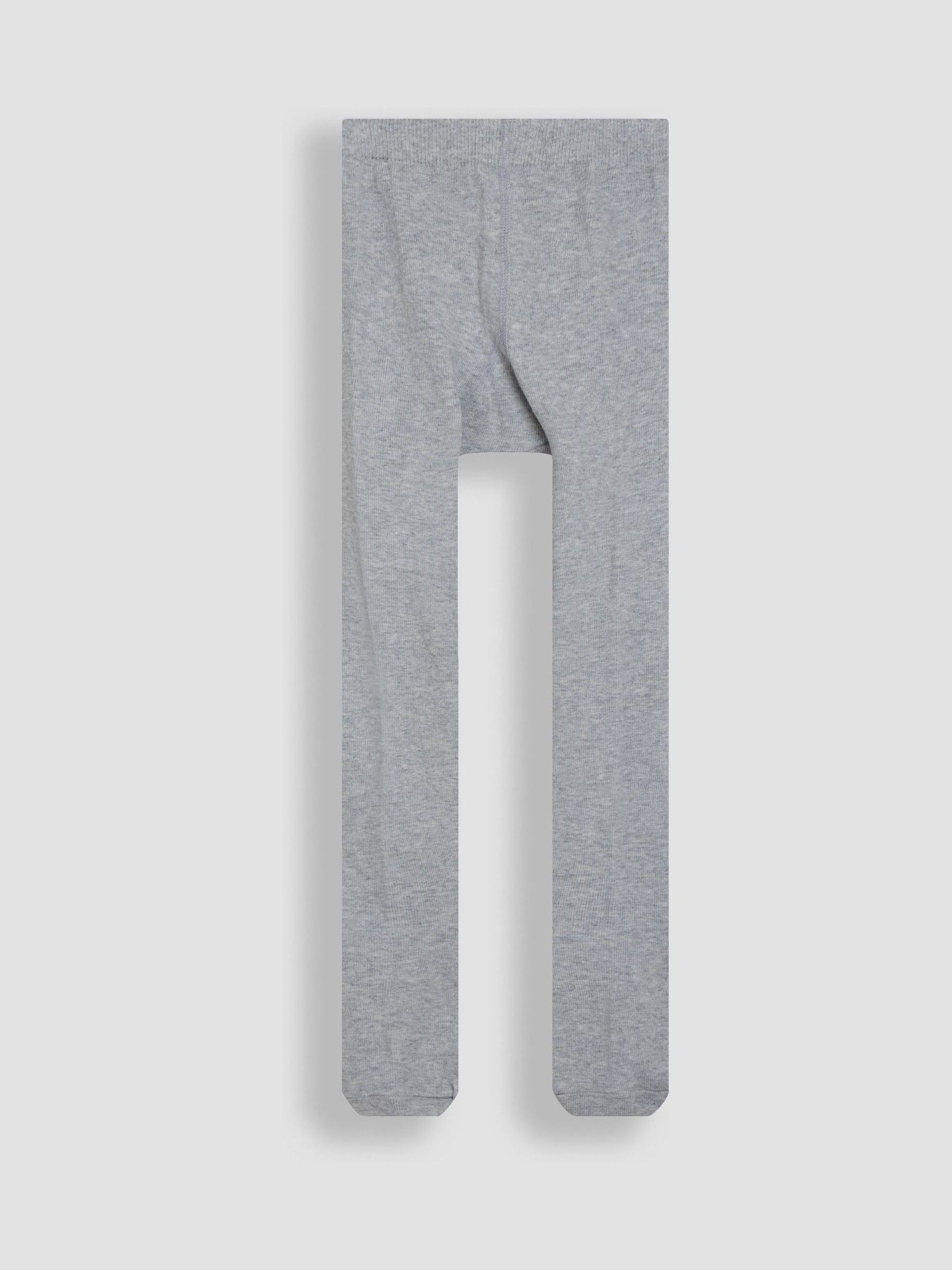 Marl Grey Cotton Rich Plain Tights - Image 2 of 3